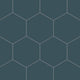 8" Hexagon Natural Press Ceramic Tile in King Tide Matte