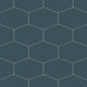 Elongated Hexagon Natural Press Ceramic Tile in King Tide Matte