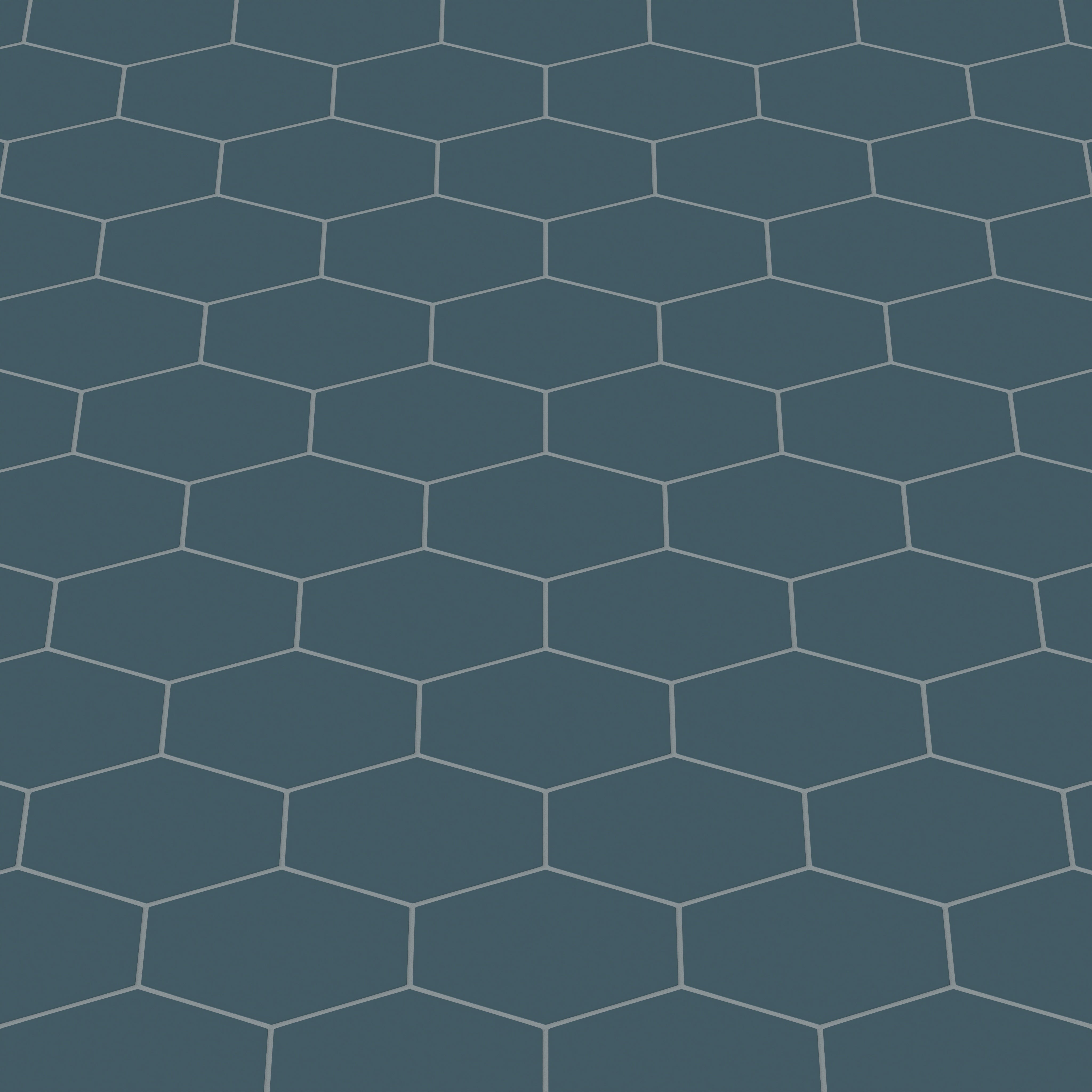 Elongated Hexagon Natural Press Ceramic Tile in King Tide Matte