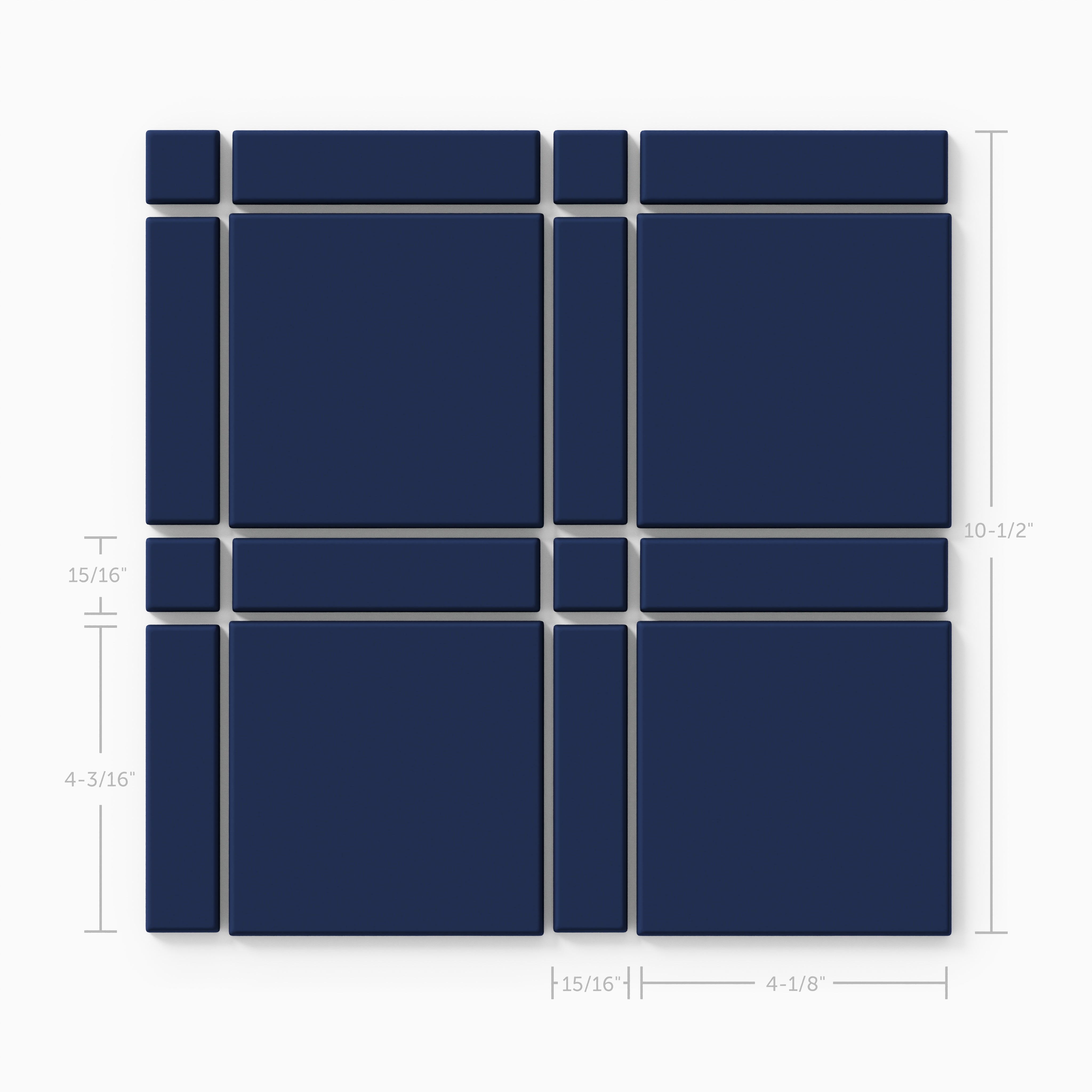 Lattice Sheeted Original Ceramic Tile in Lake Tahoe Matte