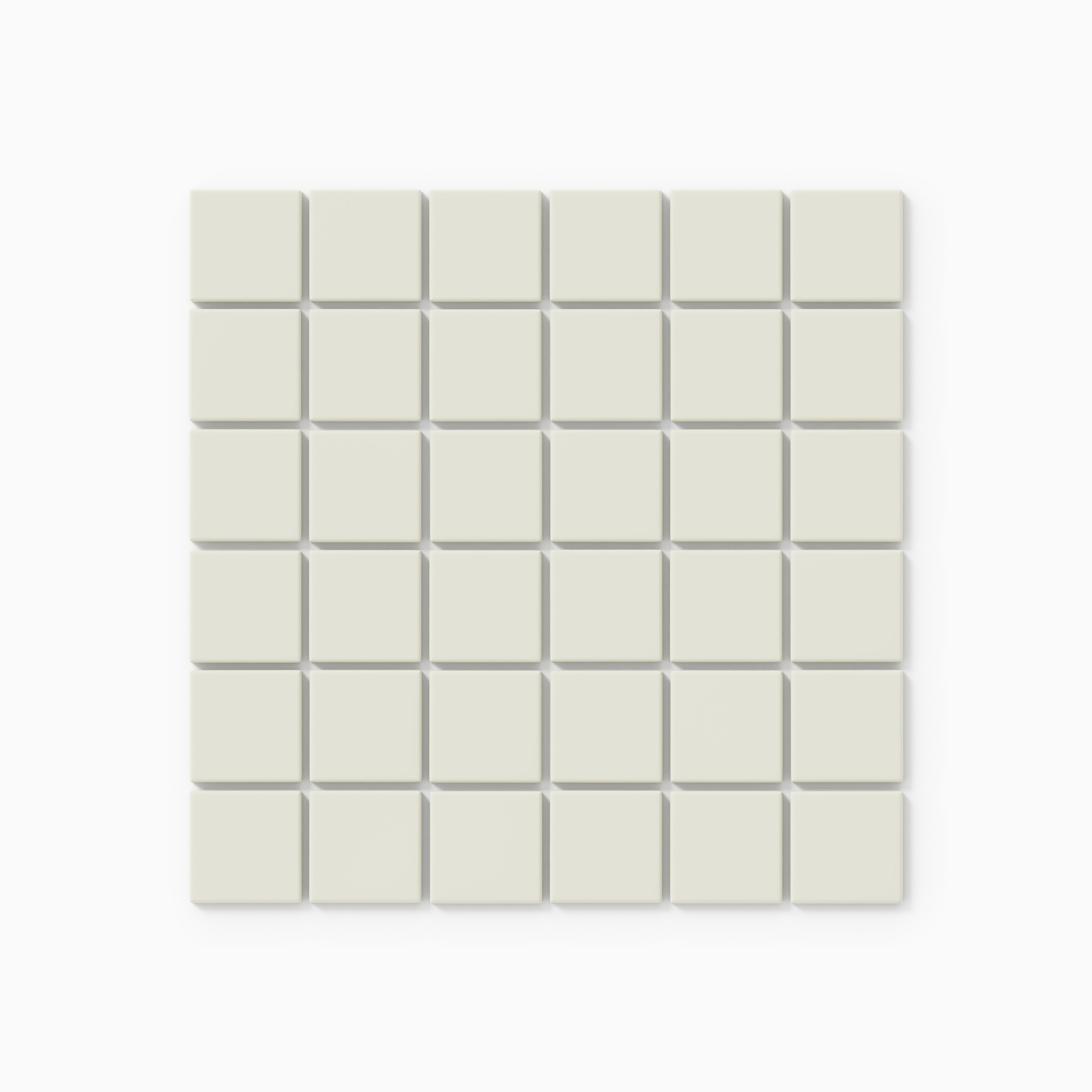 2x2 Straight Set Sheeted Original Ceramic Mosaic Tile in Limewash Matte