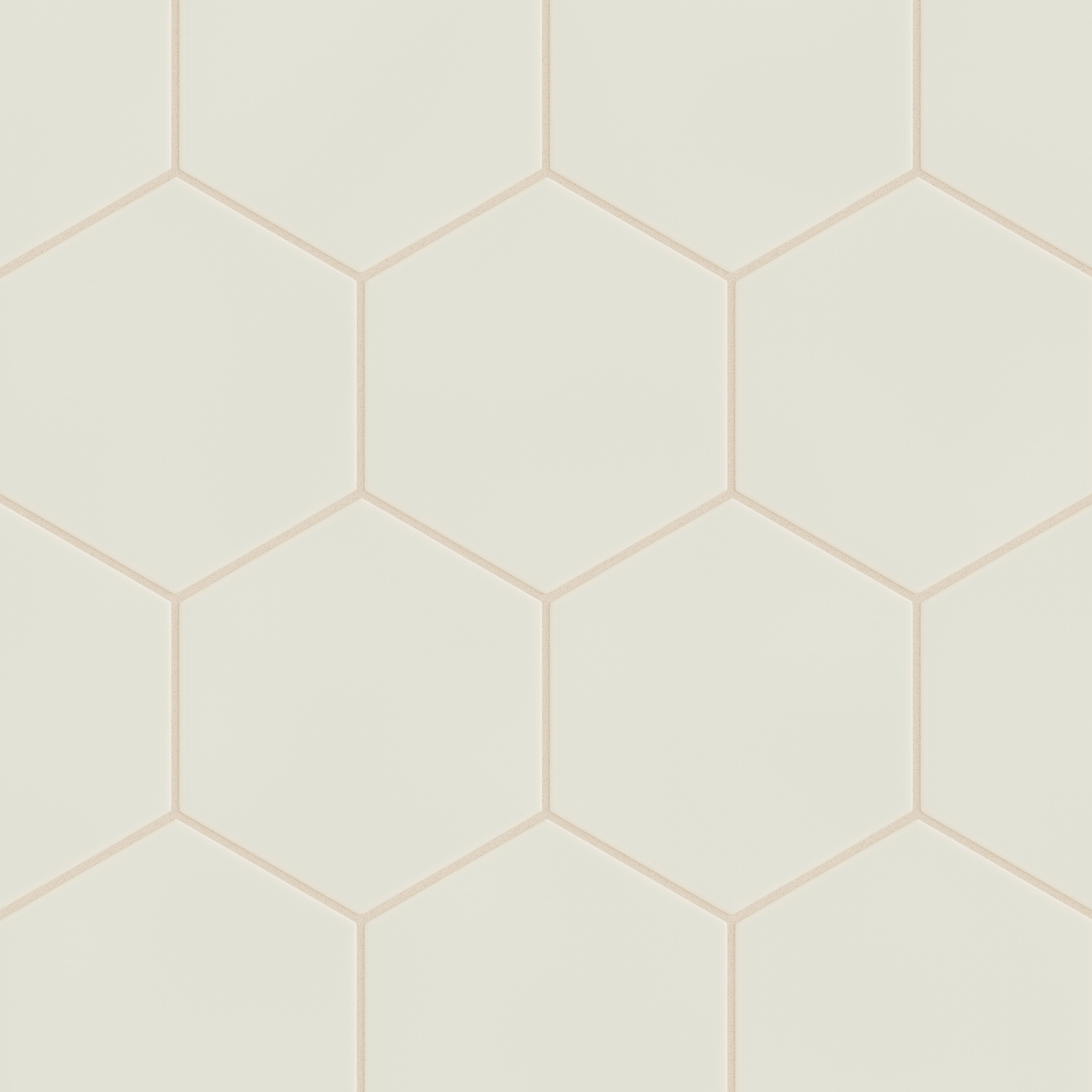 8" Hexagon Original Ceramic Tile in Limewash Matte