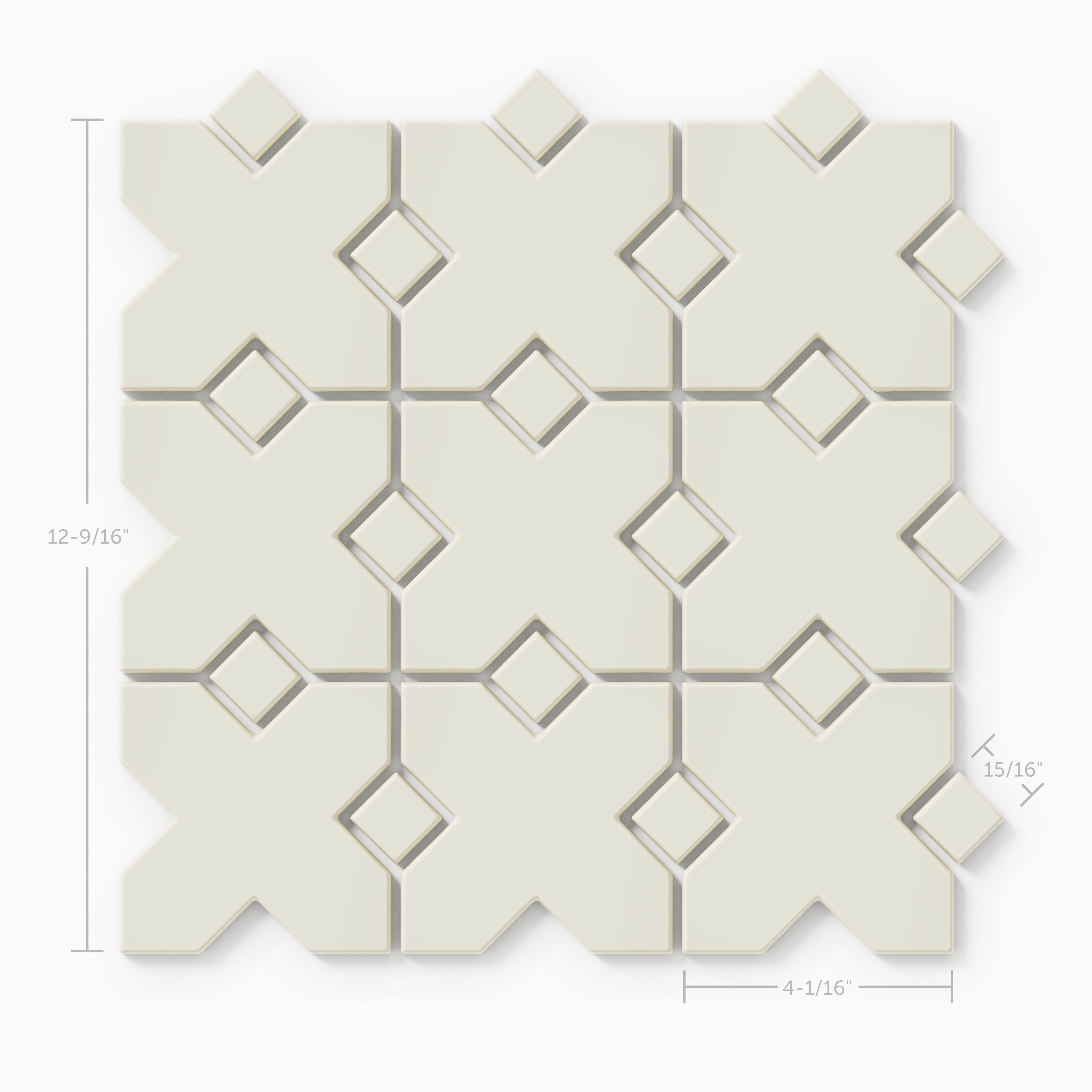 Hacienda Sheeted Original Ceramic Tile in Limewash Matte