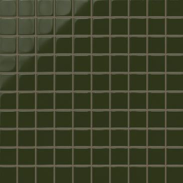 2x2 Straight Set Sheeted Original Ceramic Mosaic Tile in Lone Pine Gloss