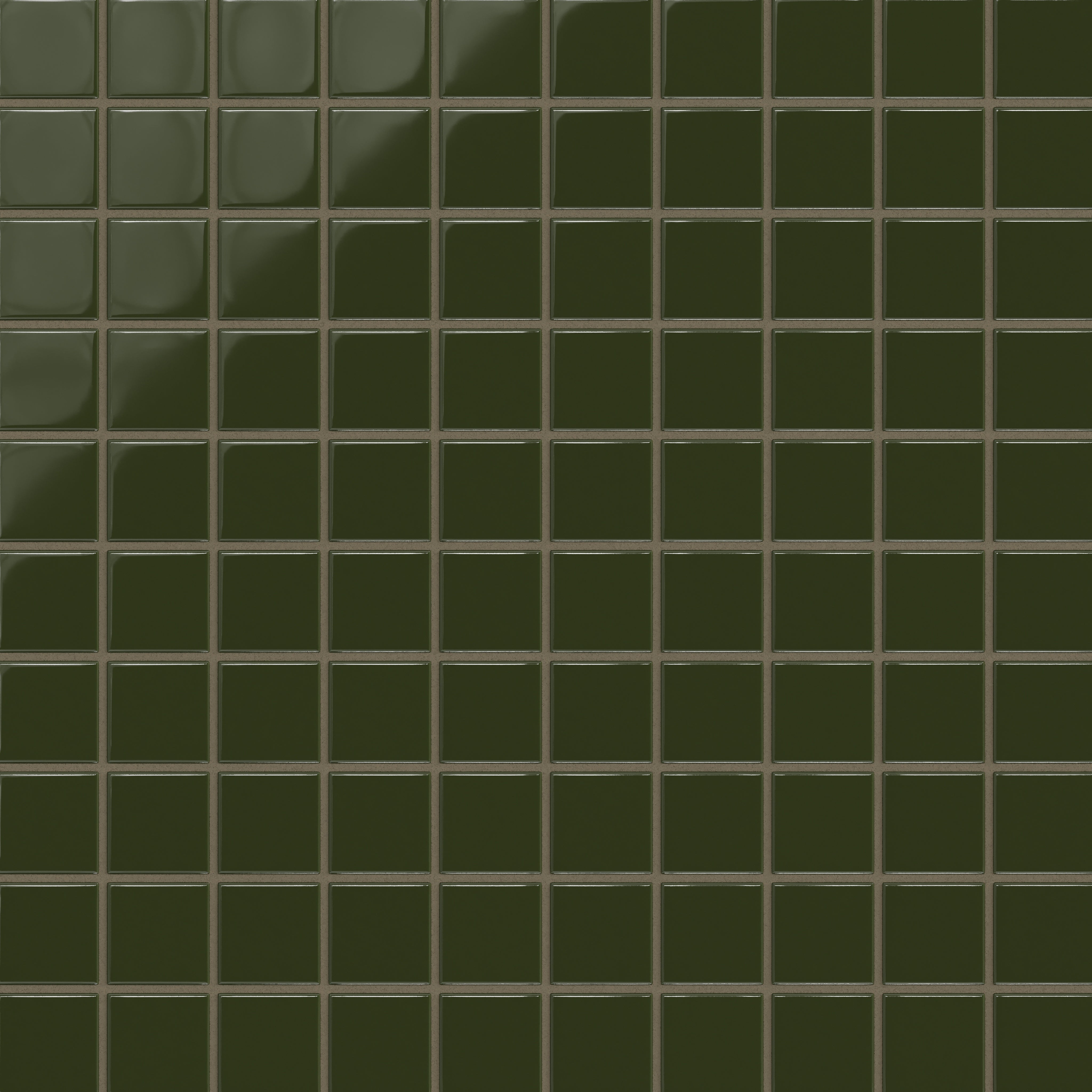 2x2 Straight Set Sheeted Original Ceramic Mosaic Tile in Lone Pine Gloss