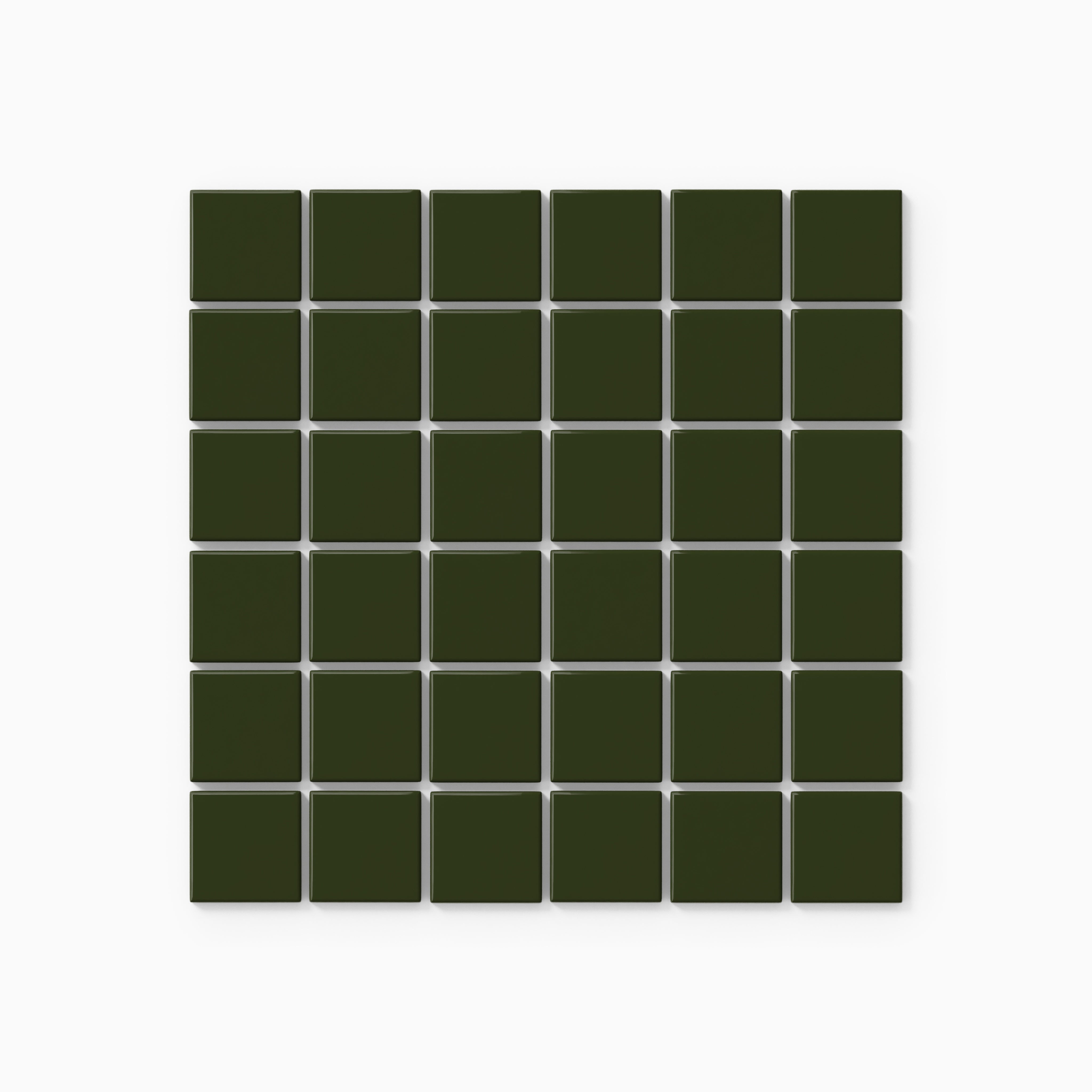 2x2 Straight Set Sheeted Original Ceramic Mosaic Tile in Lone Pine Gloss