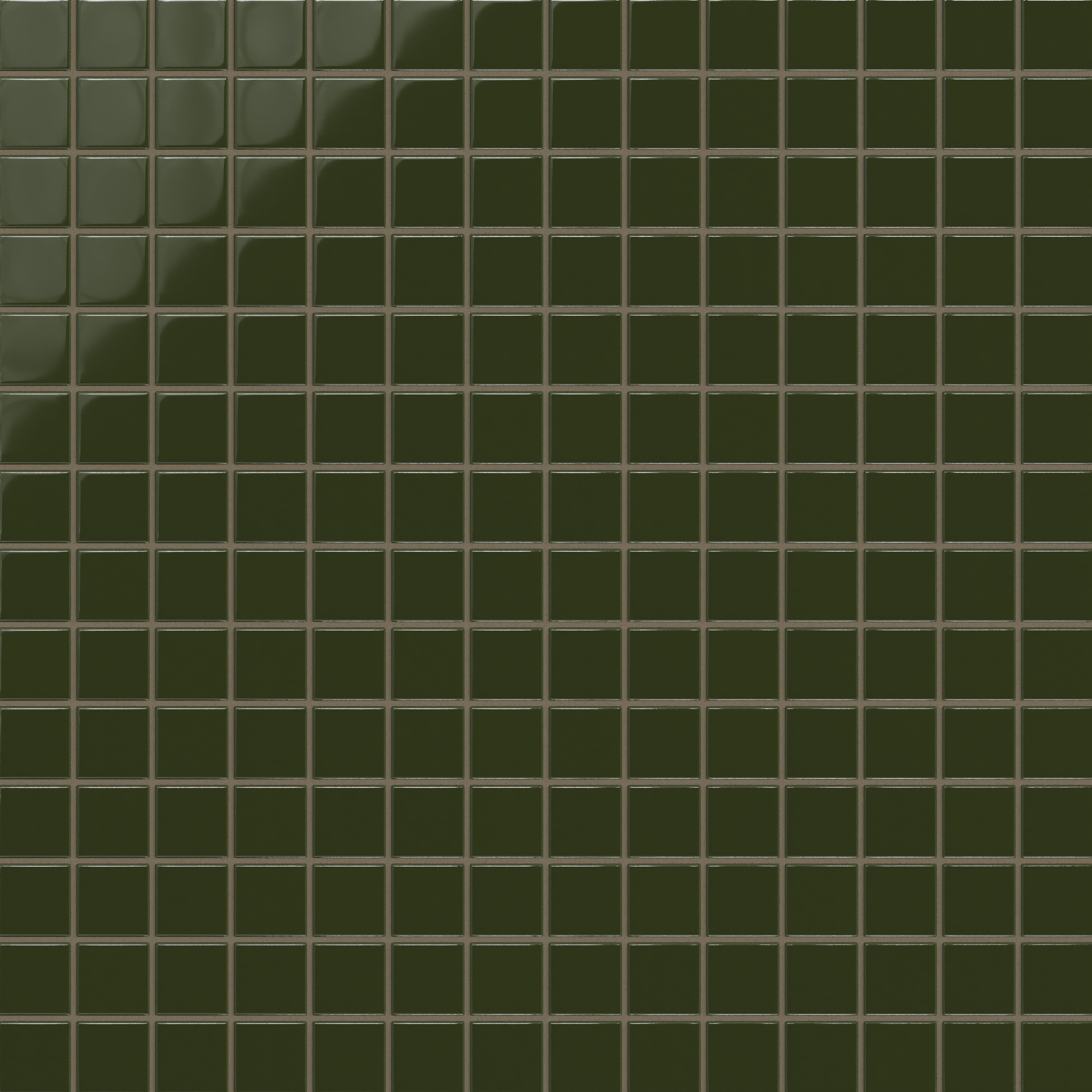 2x2 Straight Set Sheeted Original Ceramic Mosaic Tile in Lone Pine Gloss