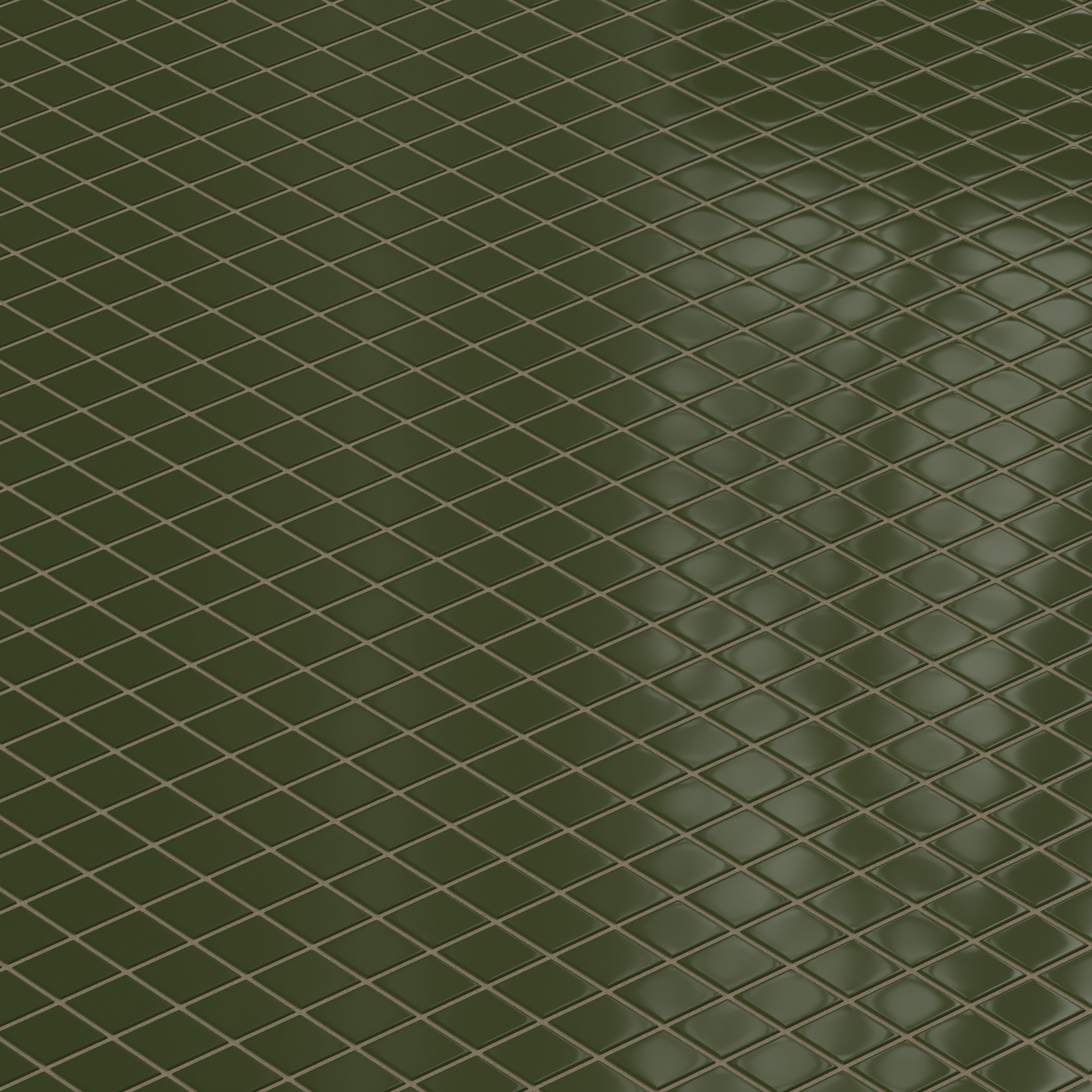 2x2 Straight Set Sheeted Original Ceramic Mosaic Tile in Lone Pine Gloss