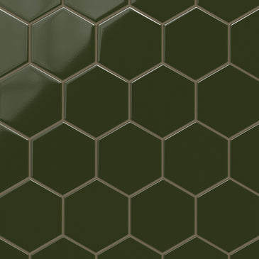 6" Hexagon Original Ceramic Tile in Lone Pine Gloss