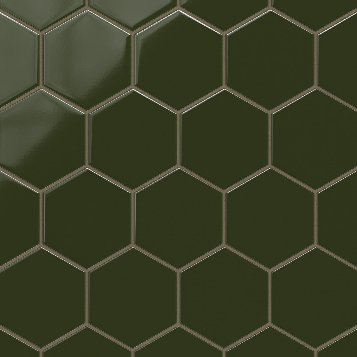 6" Hexagon Original Ceramic Tile in Lone Pine Gloss