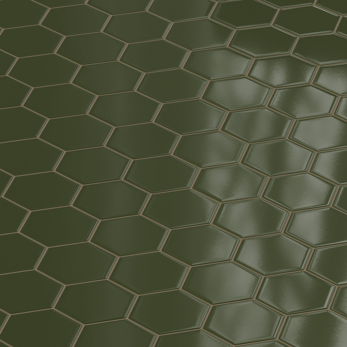 6" Hexagon Original Ceramic Tile in Lone Pine Gloss