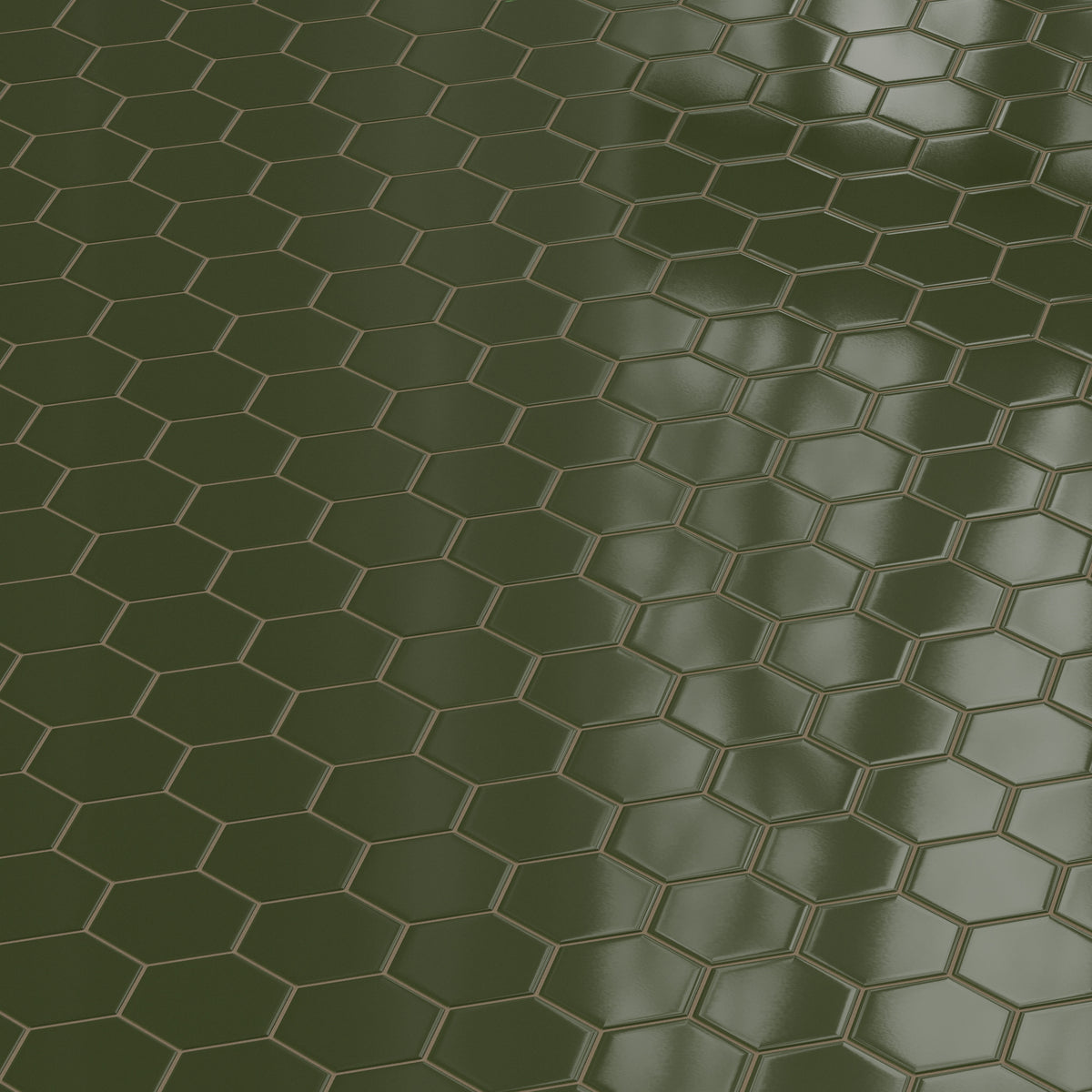 6" Hexagon Original Ceramic Tile in Lone Pine Gloss