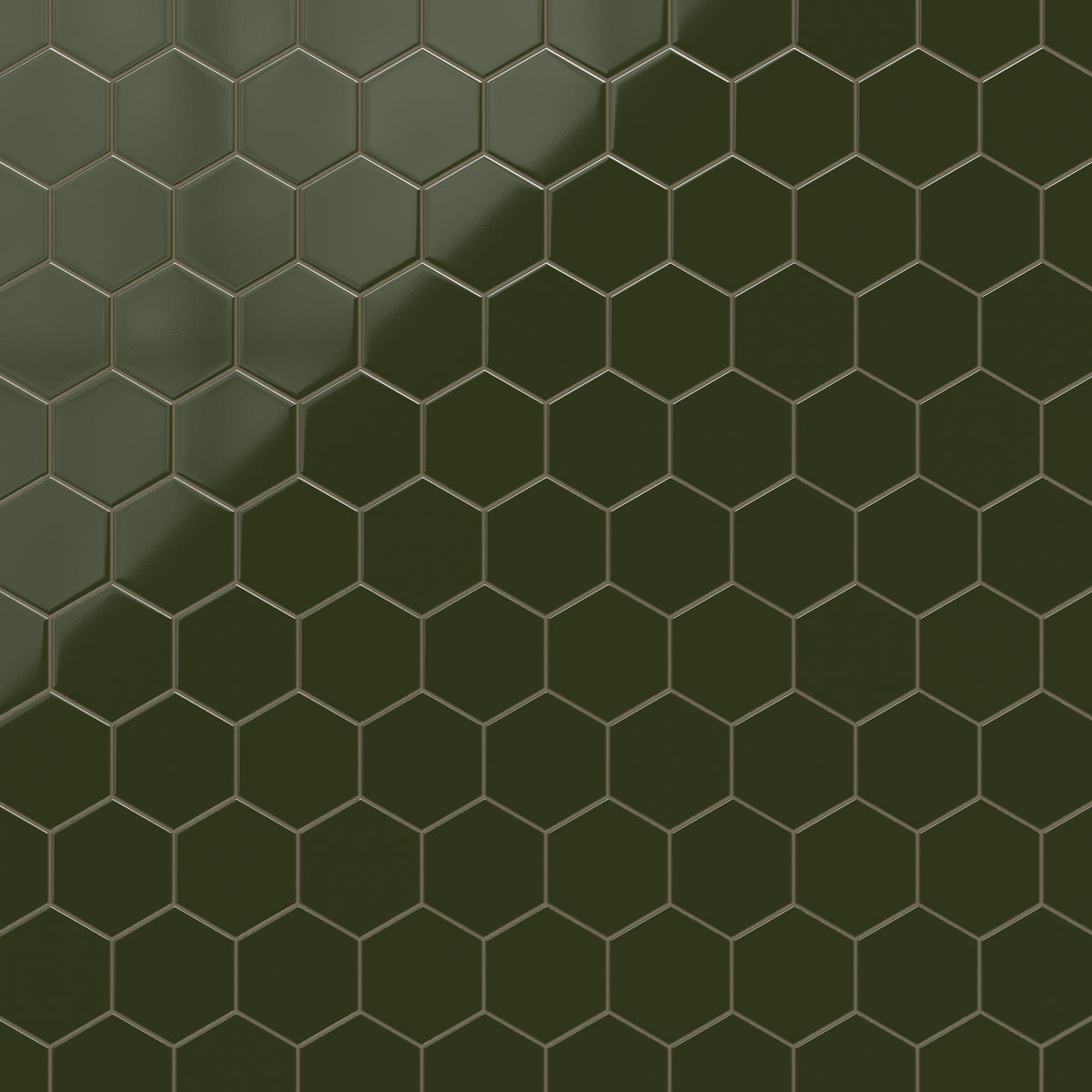 8" Hexagon Original Ceramic Tile in Lone Pine Gloss