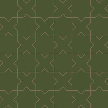 Mini Star & Cross Original Ceramic Tile in Lone Pine Matte