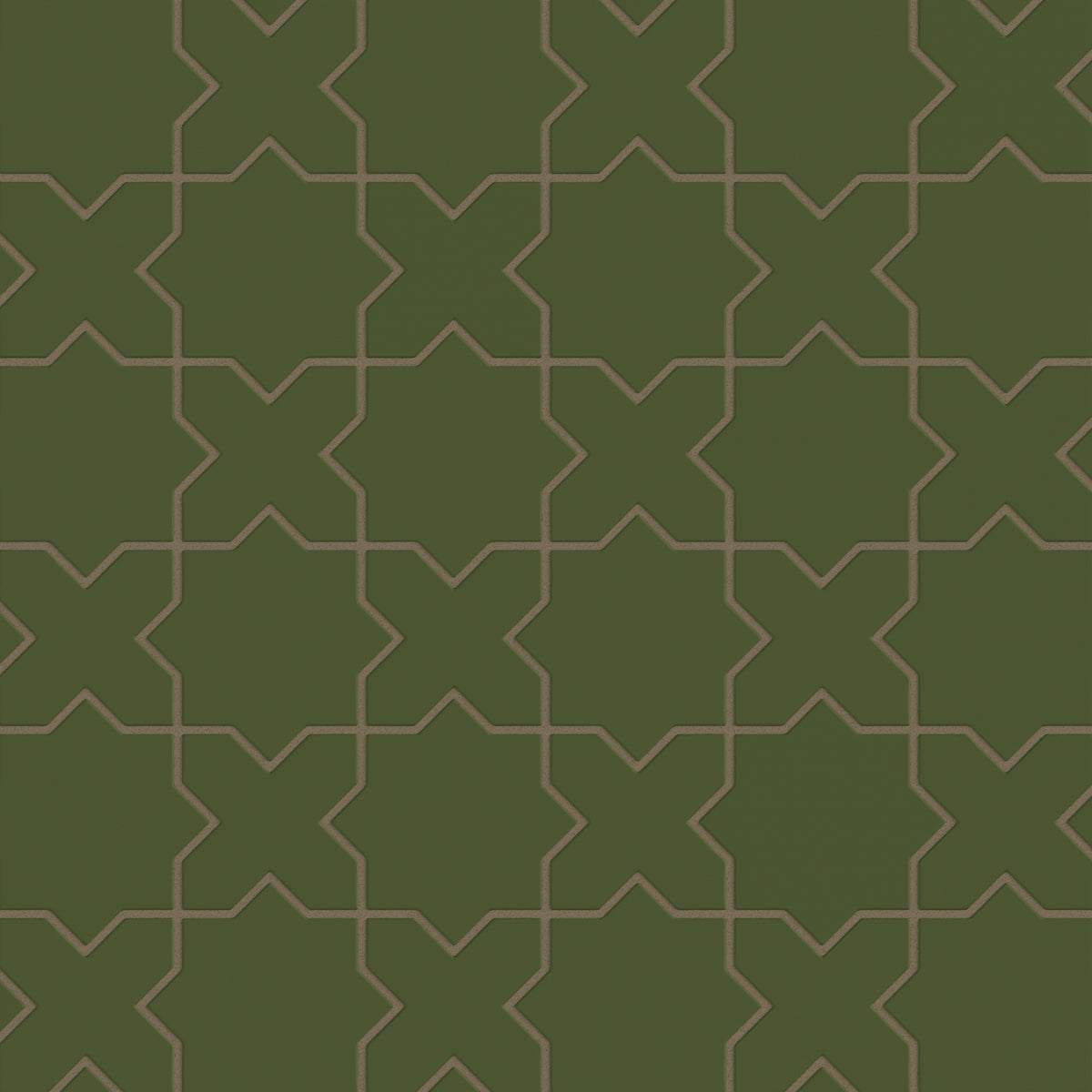 Mini Star & Cross Original Ceramic Tile in Lone Pine Matte
