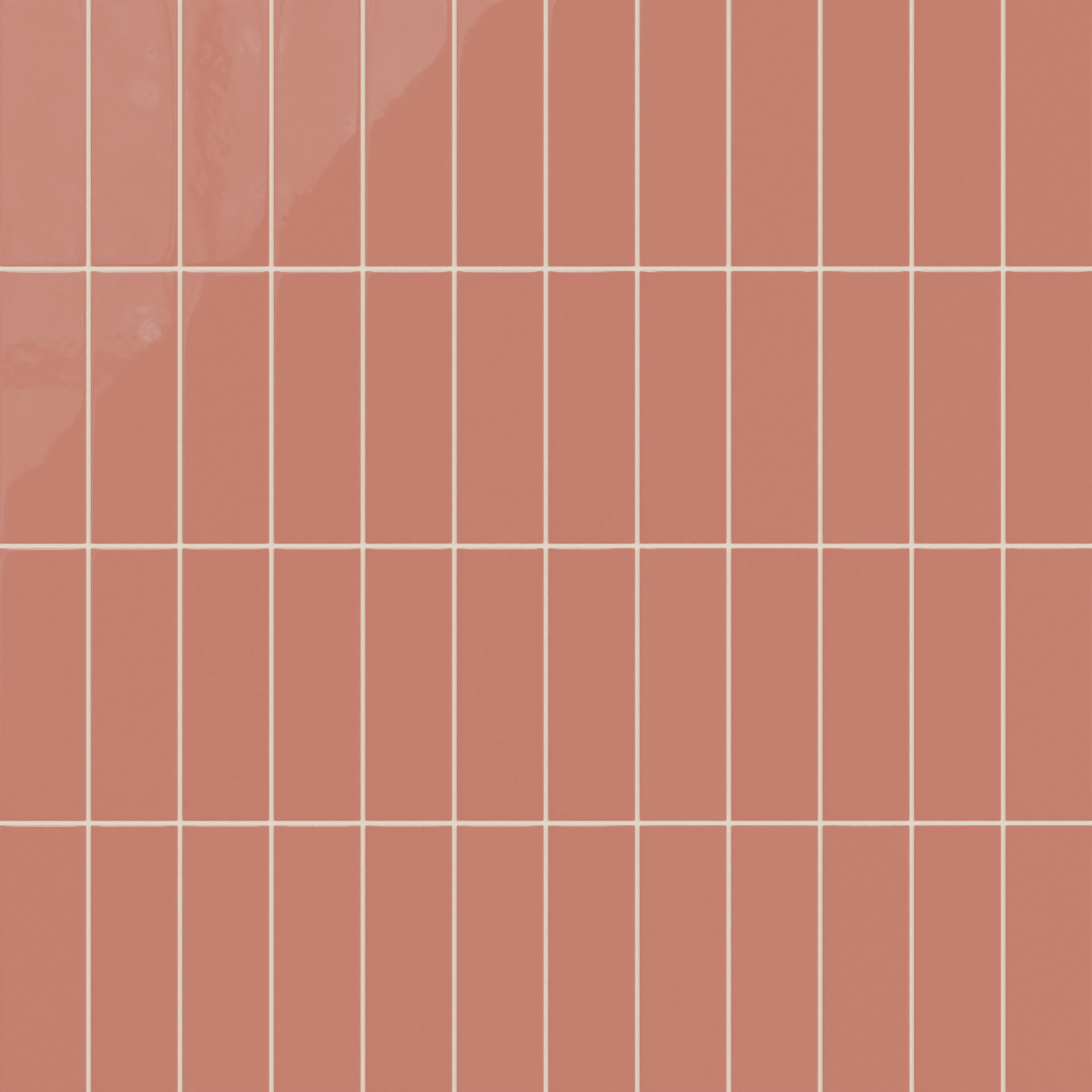 3x9 Natural Press Ceramic Tile in Madder Red Gloss