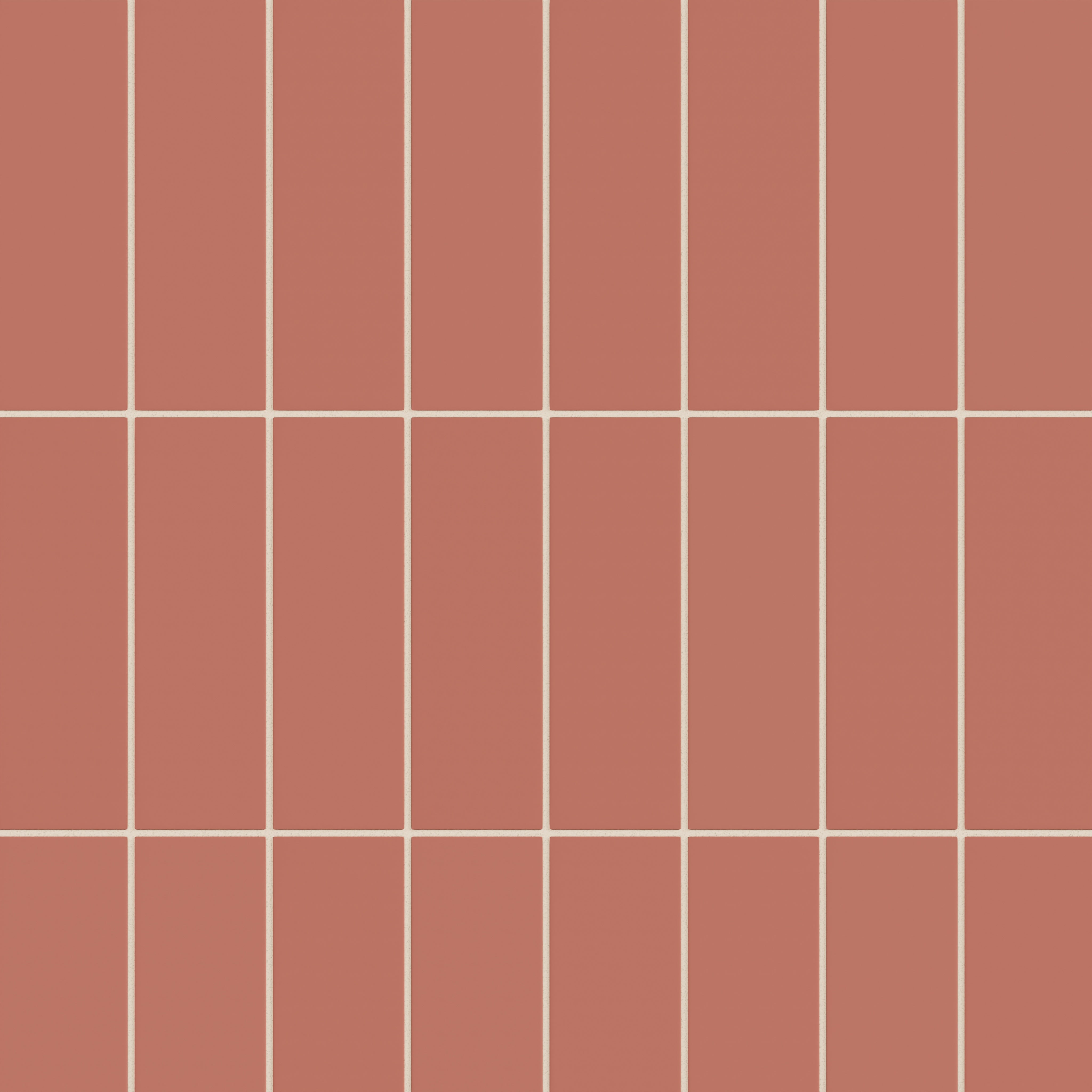 3x9 Natural Press Ceramic Tile in Madder Red Matte