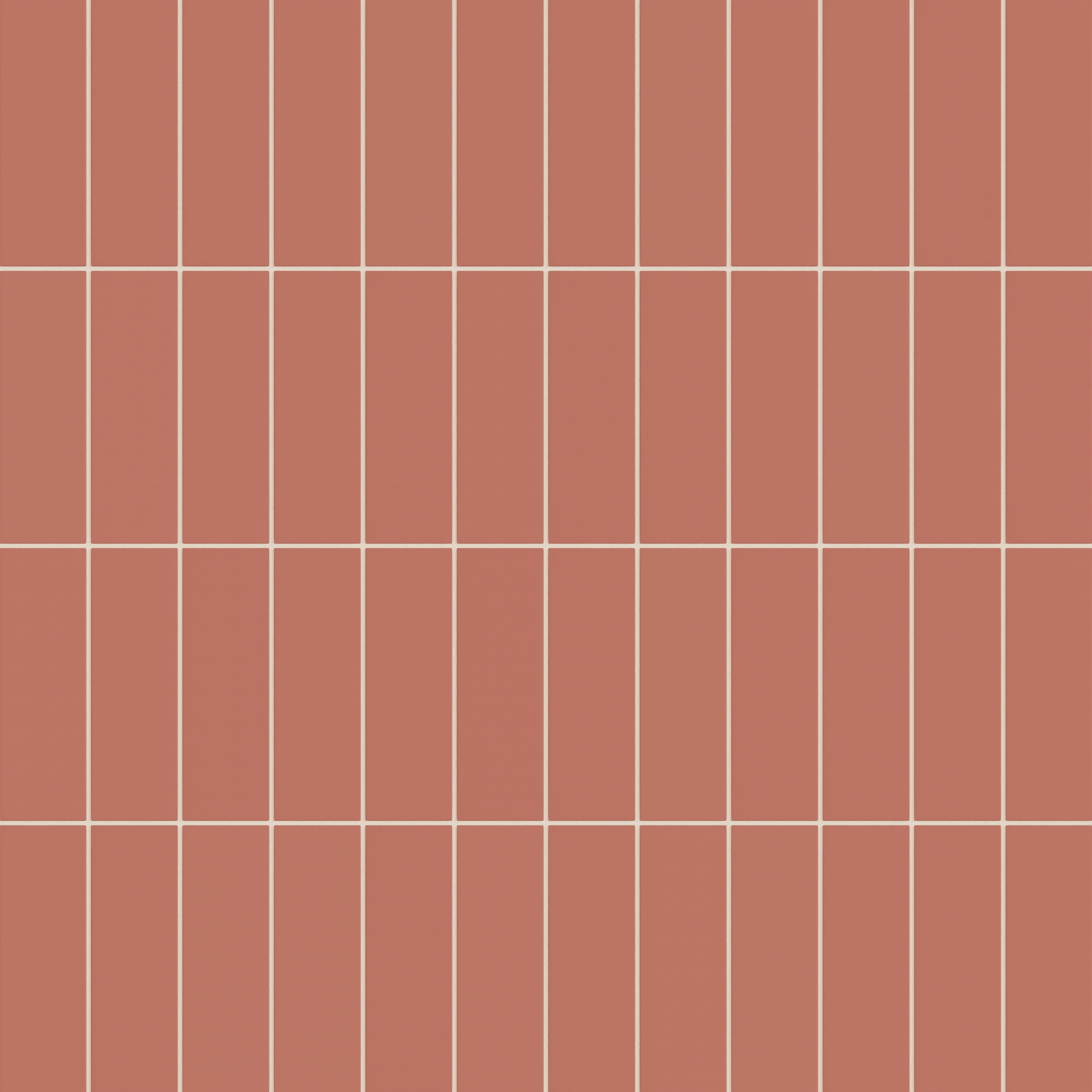 3x9 Natural Press Ceramic Tile in Madder Red Matte