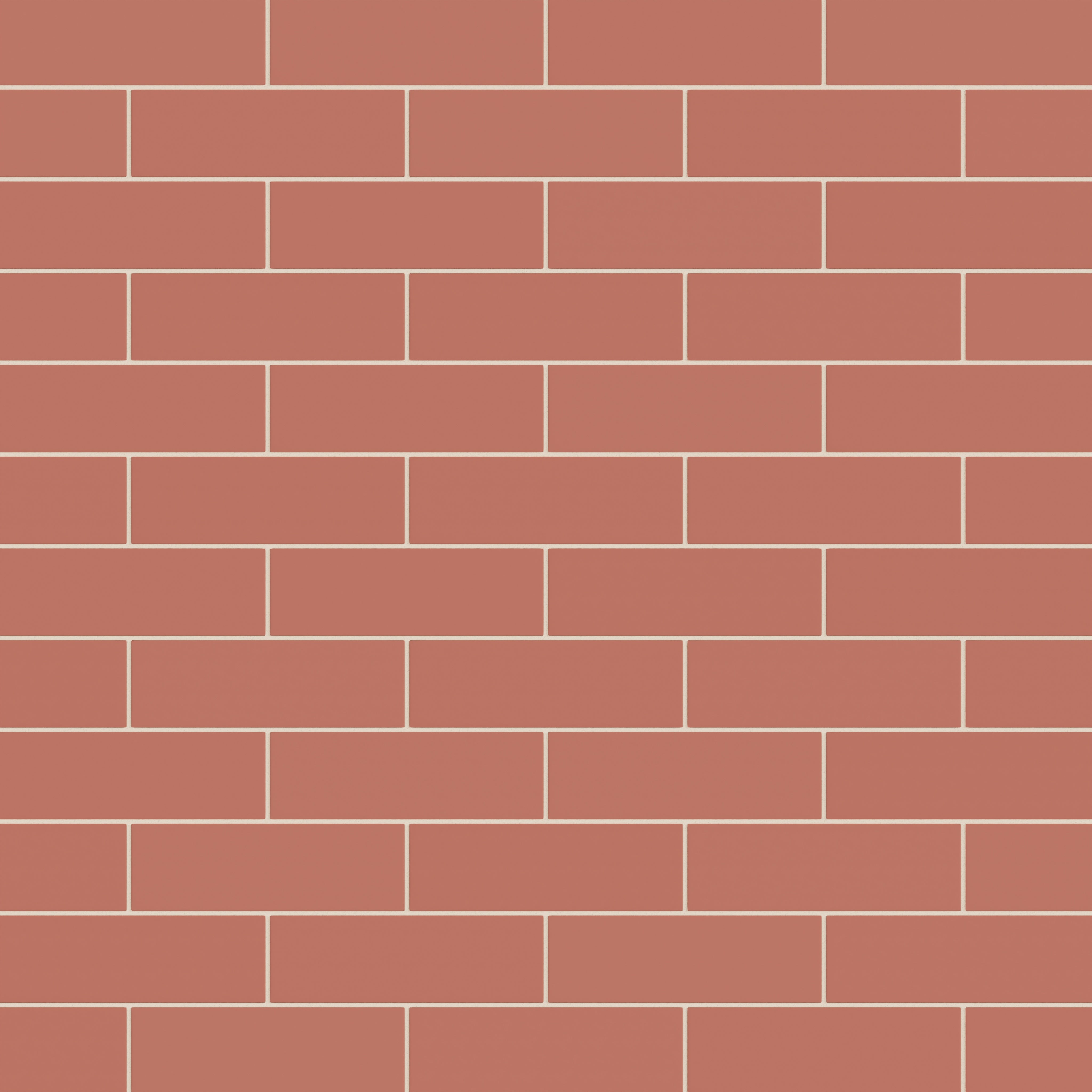 3x9 Natural Press Ceramic Tile in Madder Red Matte
