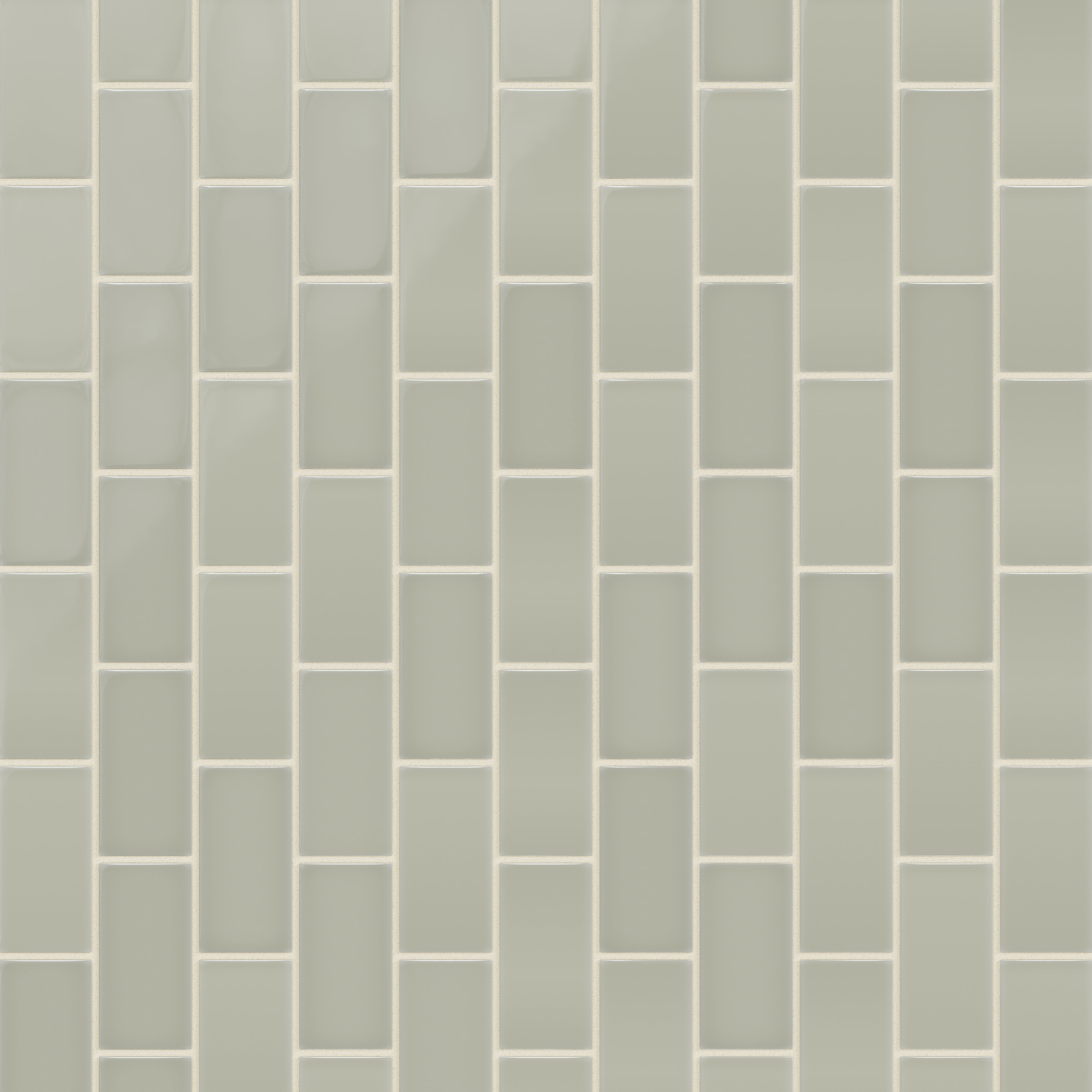 2x4 Half Offset Sheeted Natural Press Ceramic Mosaic Tile in Manzanita Gloss