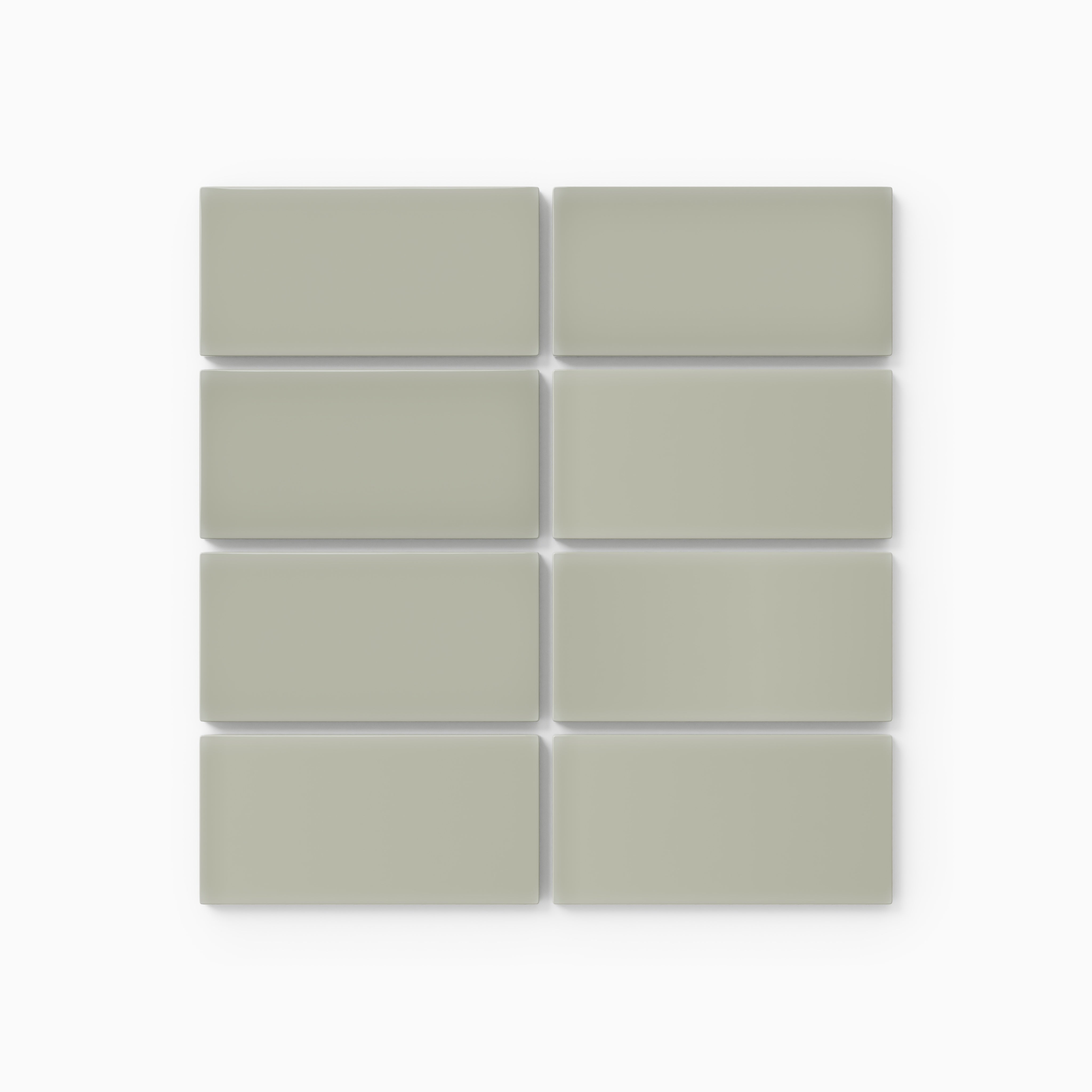 2x4 Straight Set Sheeted Natural Press Ceramic Mosaic Tile in Manzanita Gloss