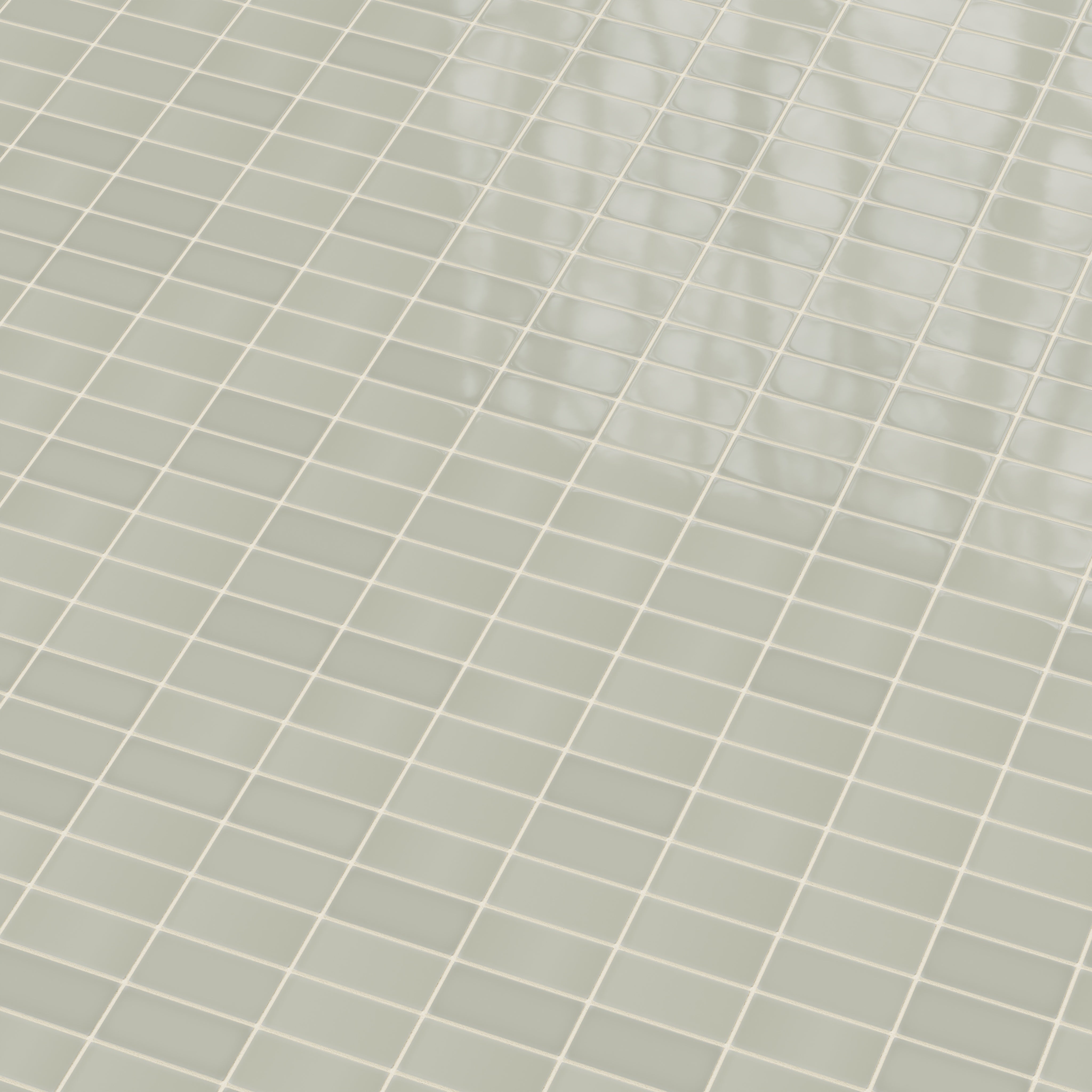 2x4 Straight Set Sheeted Natural Press Ceramic Mosaic Tile in Manzanita Gloss