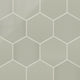 8" Hexagon Natural Press Ceramic Tile in Manzanita Gloss