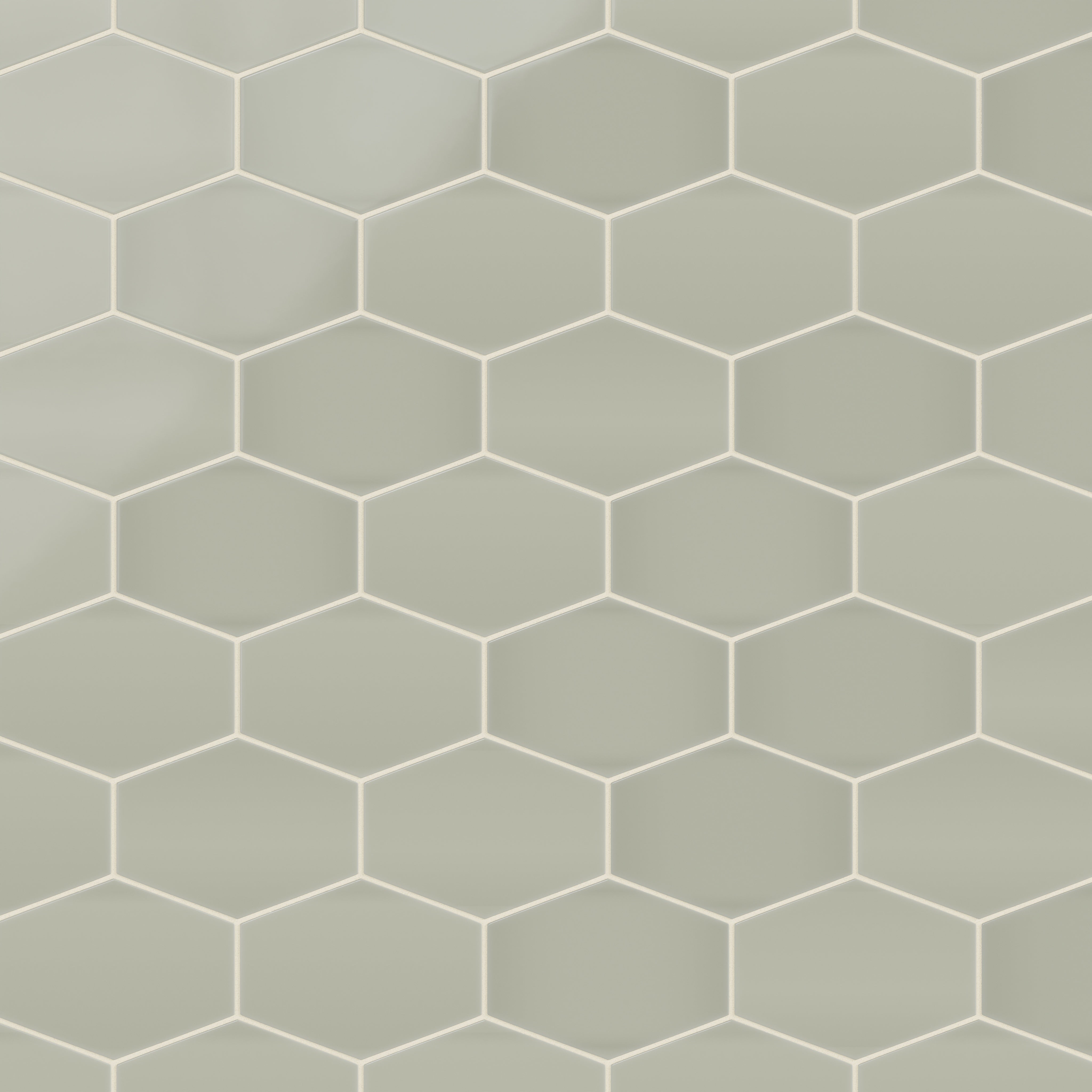Elongated Hexagon Natural Press Ceramic Tile in Manzanita Gloss