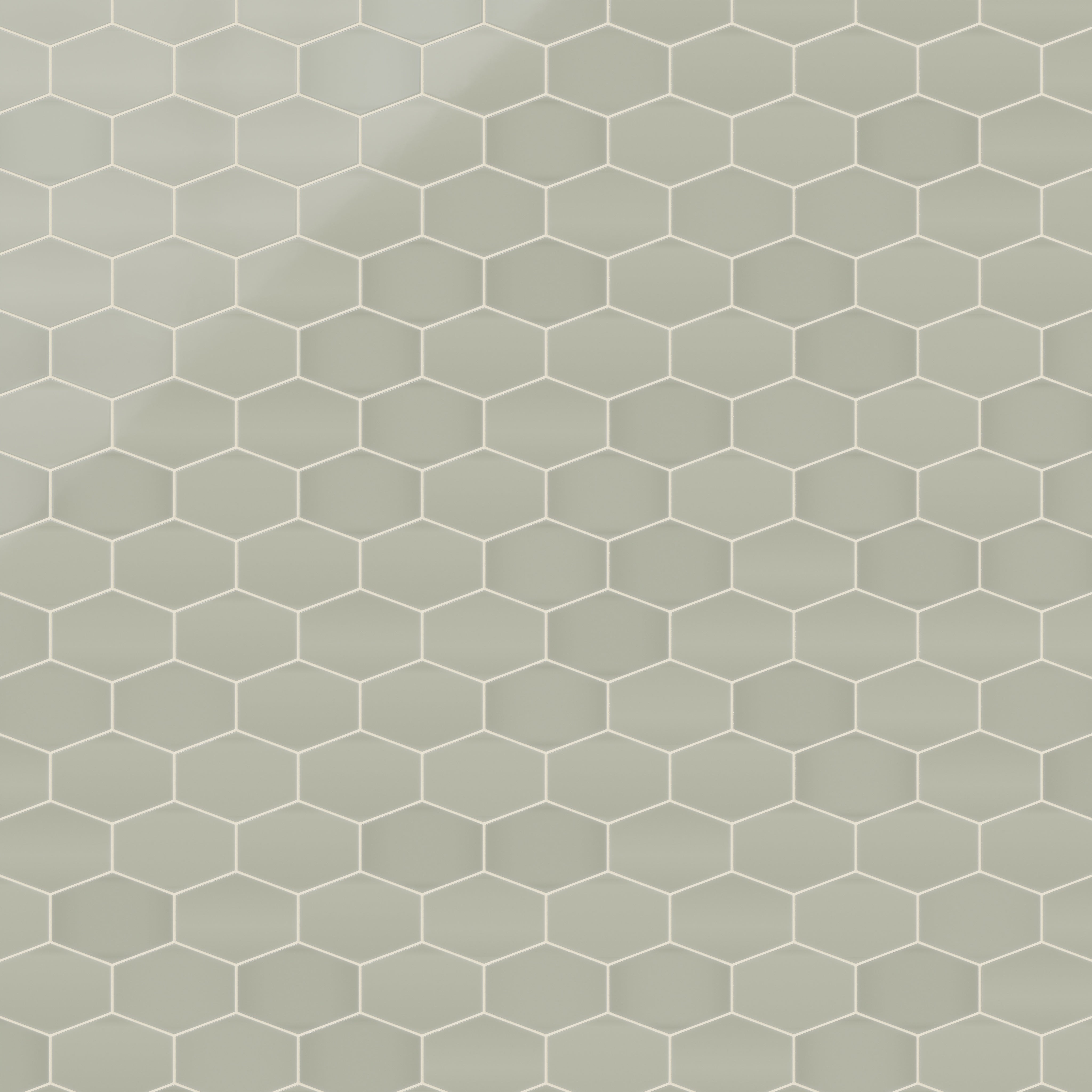 Elongated Hexagon Natural Press Ceramic Tile in Manzanita Gloss