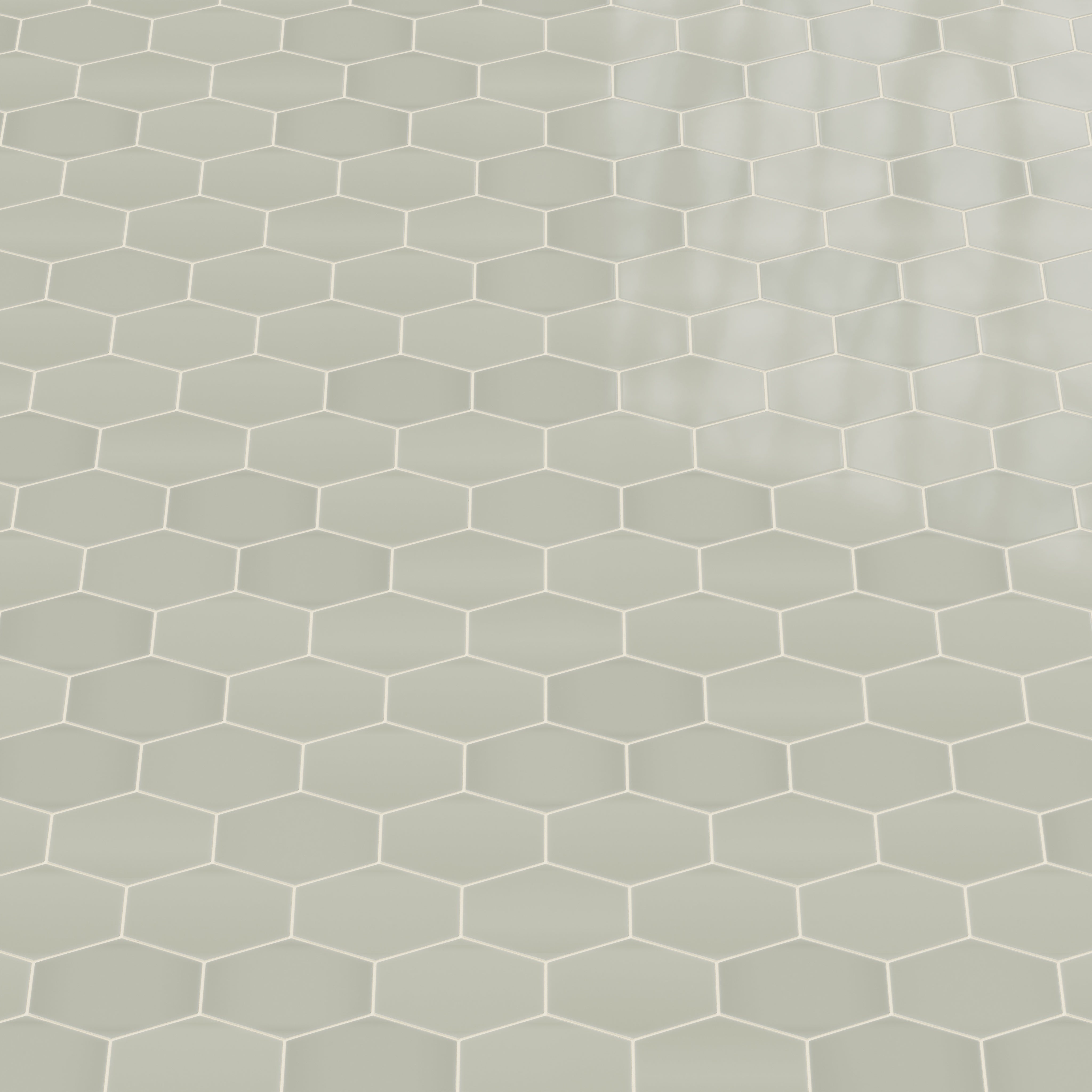 Elongated Hexagon Natural Press Ceramic Tile in Manzanita Gloss