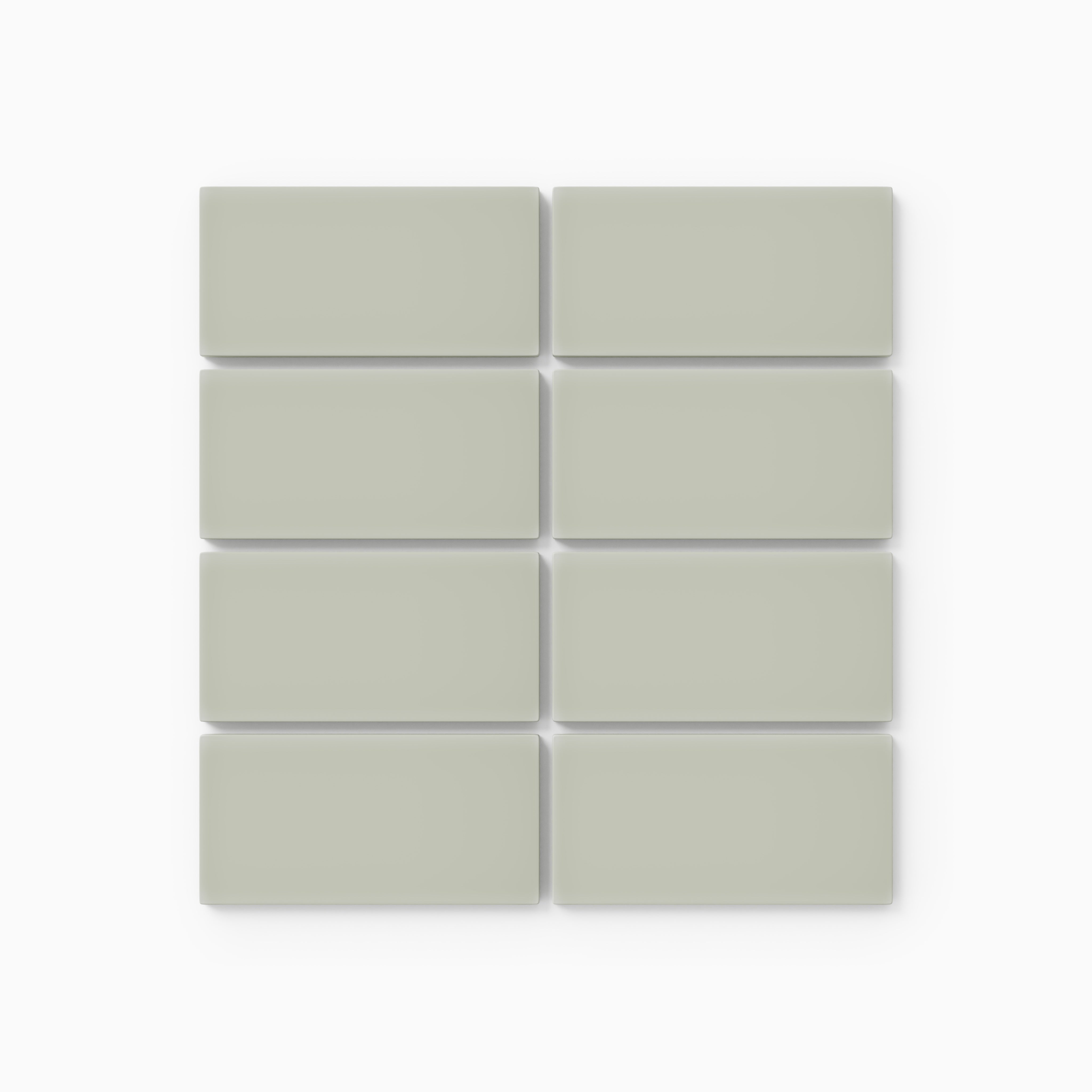 2x4 Straight Set Sheeted Natural Press Ceramic Mosaic Tile in Manzanita Matte