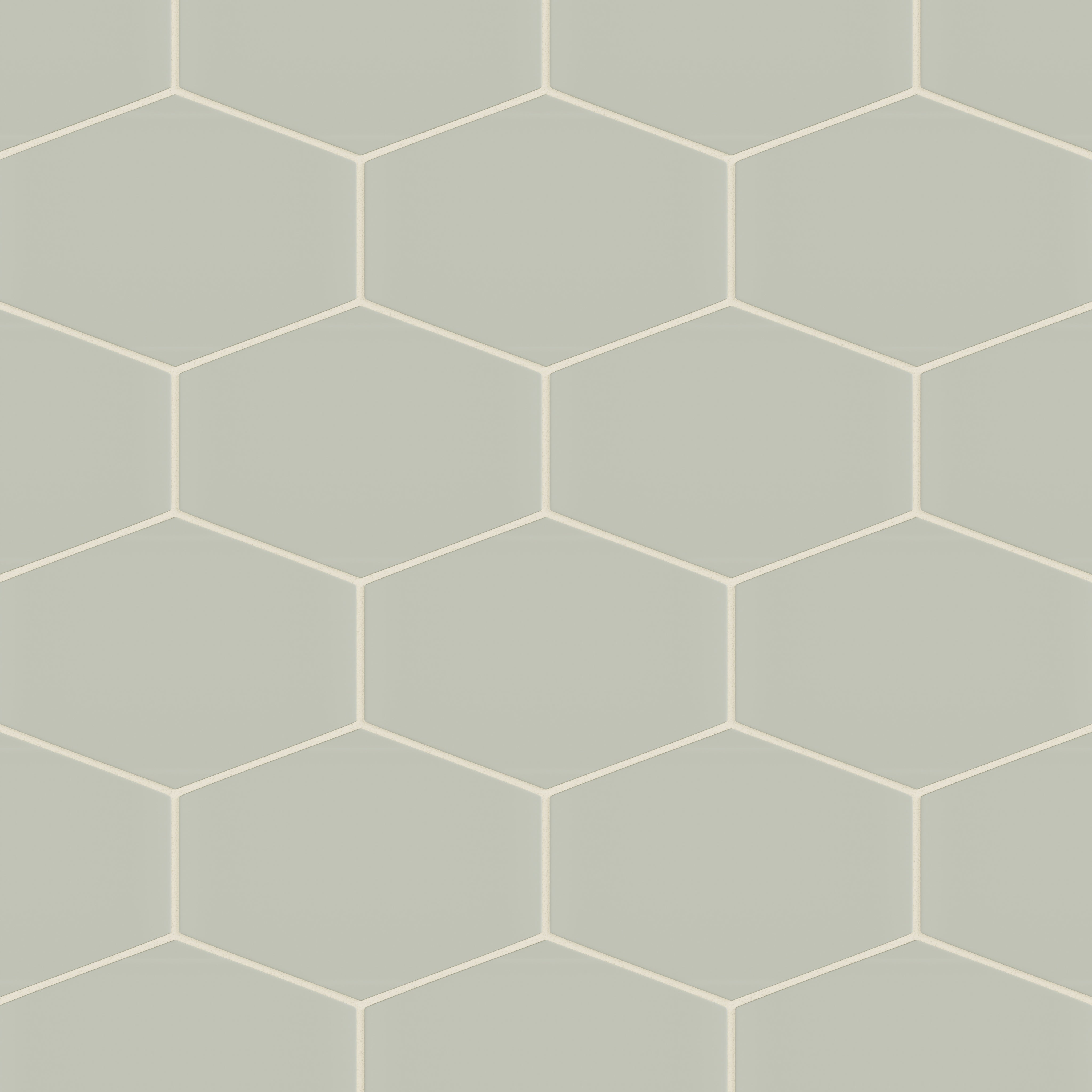 Elongated Hexagon Natural Press Ceramic Tile in Manzanita Matte
