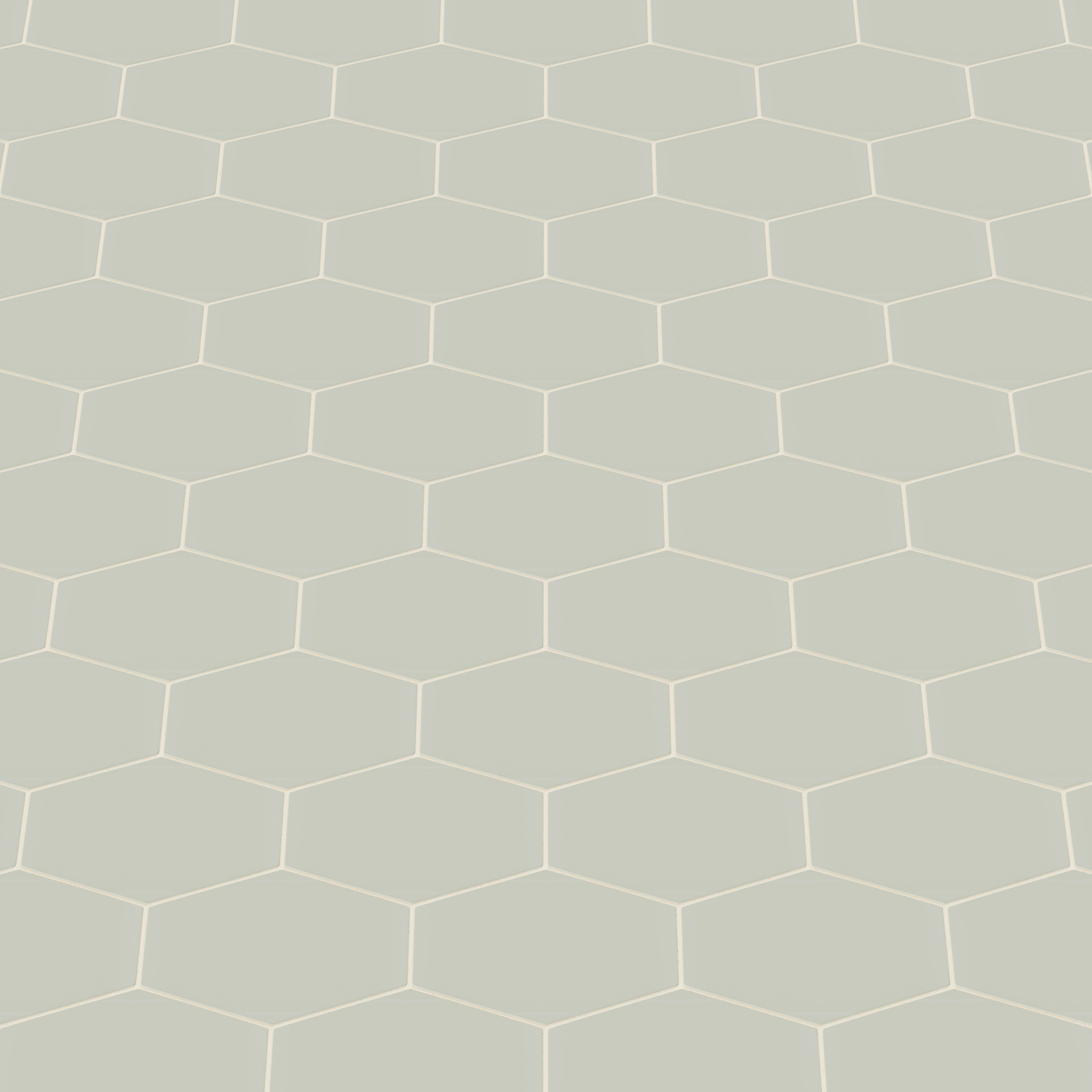 Elongated Hexagon Natural Press Ceramic Tile in Manzanita Matte