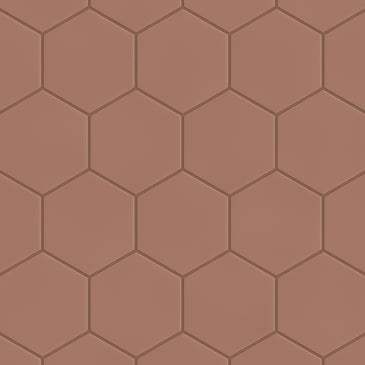 6" Hexagon Original Ceramic Tile in Mauve Matte