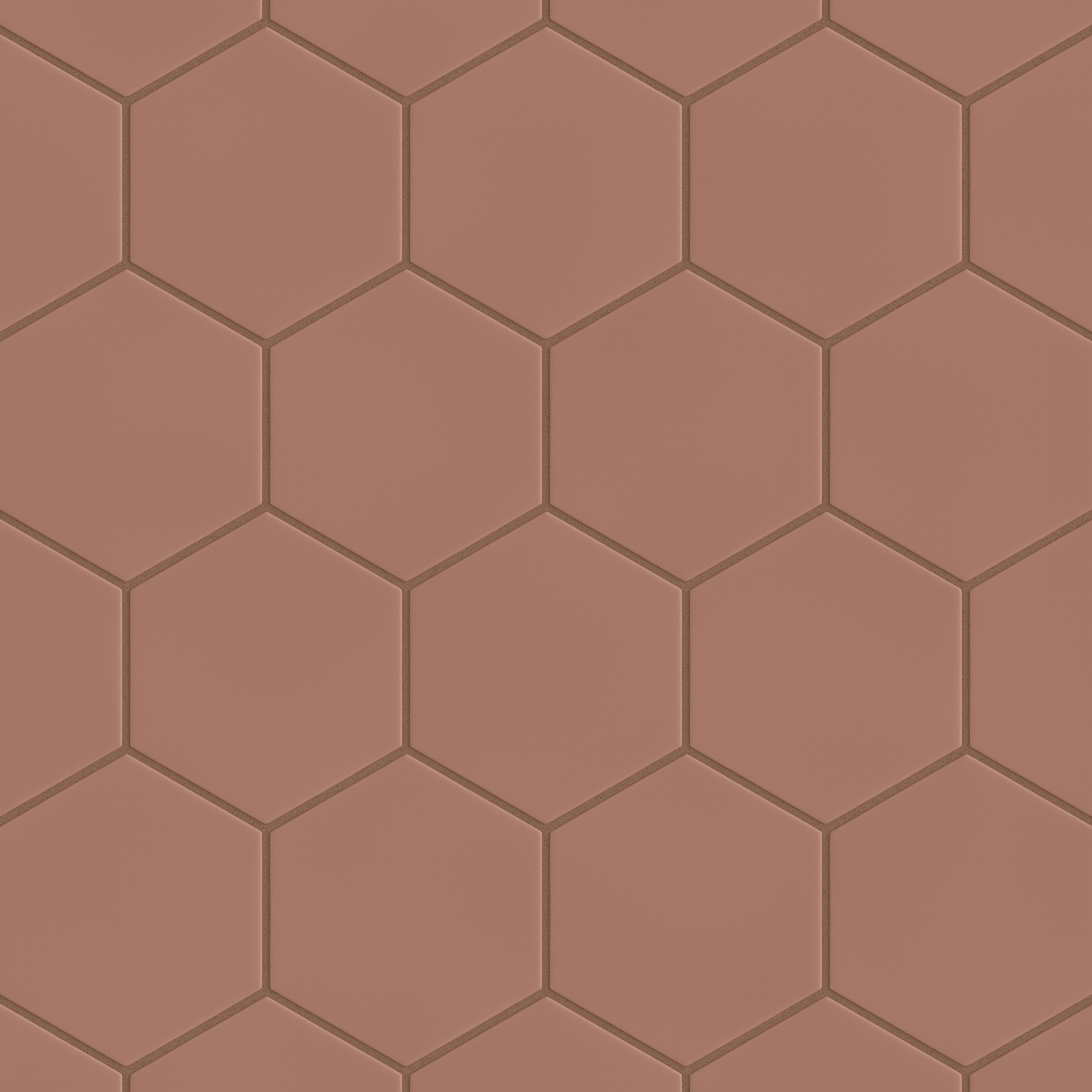 6" Hexagon Original Ceramic Tile in Mauve Matte