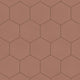 6" Hexagon Original Ceramic Tile in Mauve Matte
