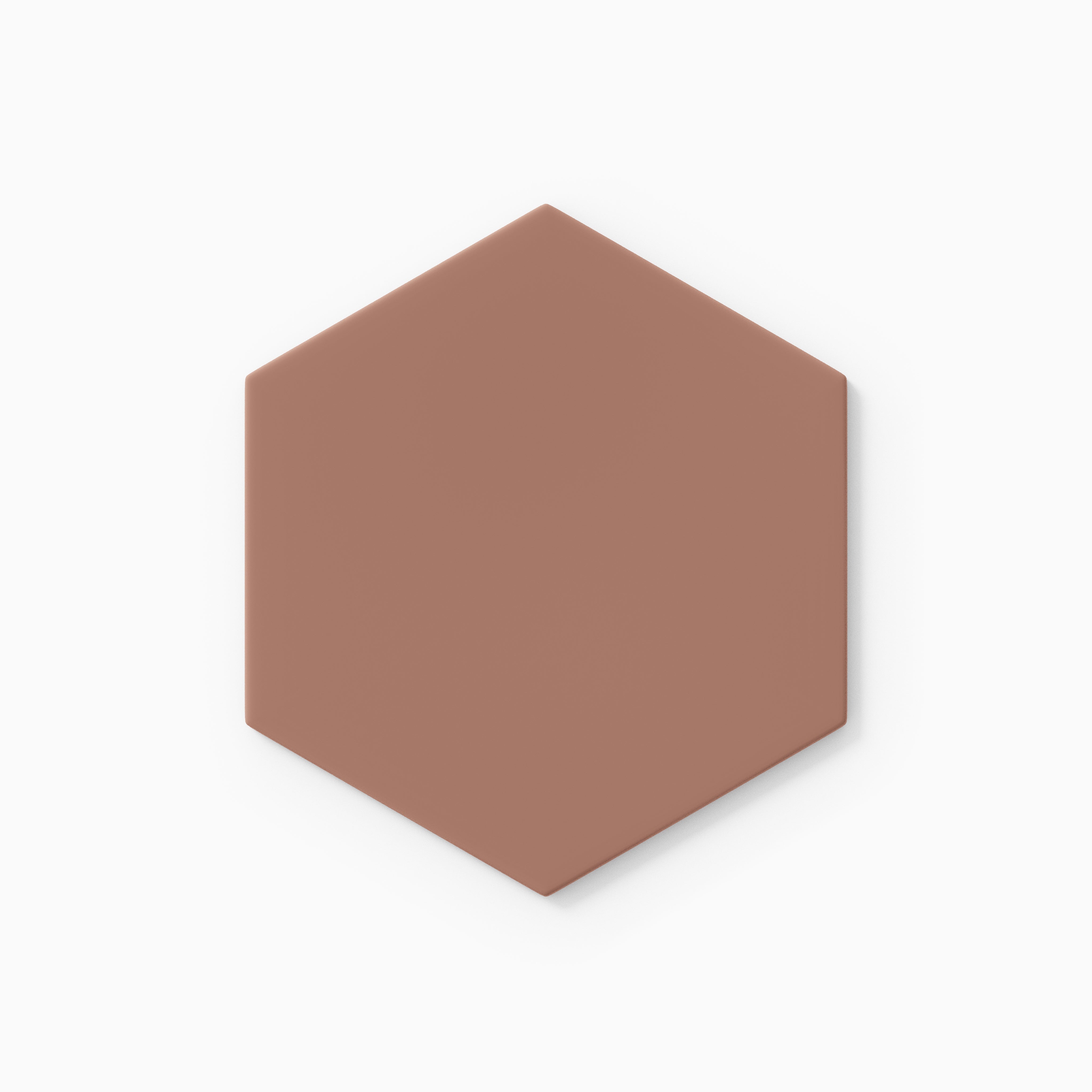 6" Hexagon Original Ceramic Tile in Mauve Matte