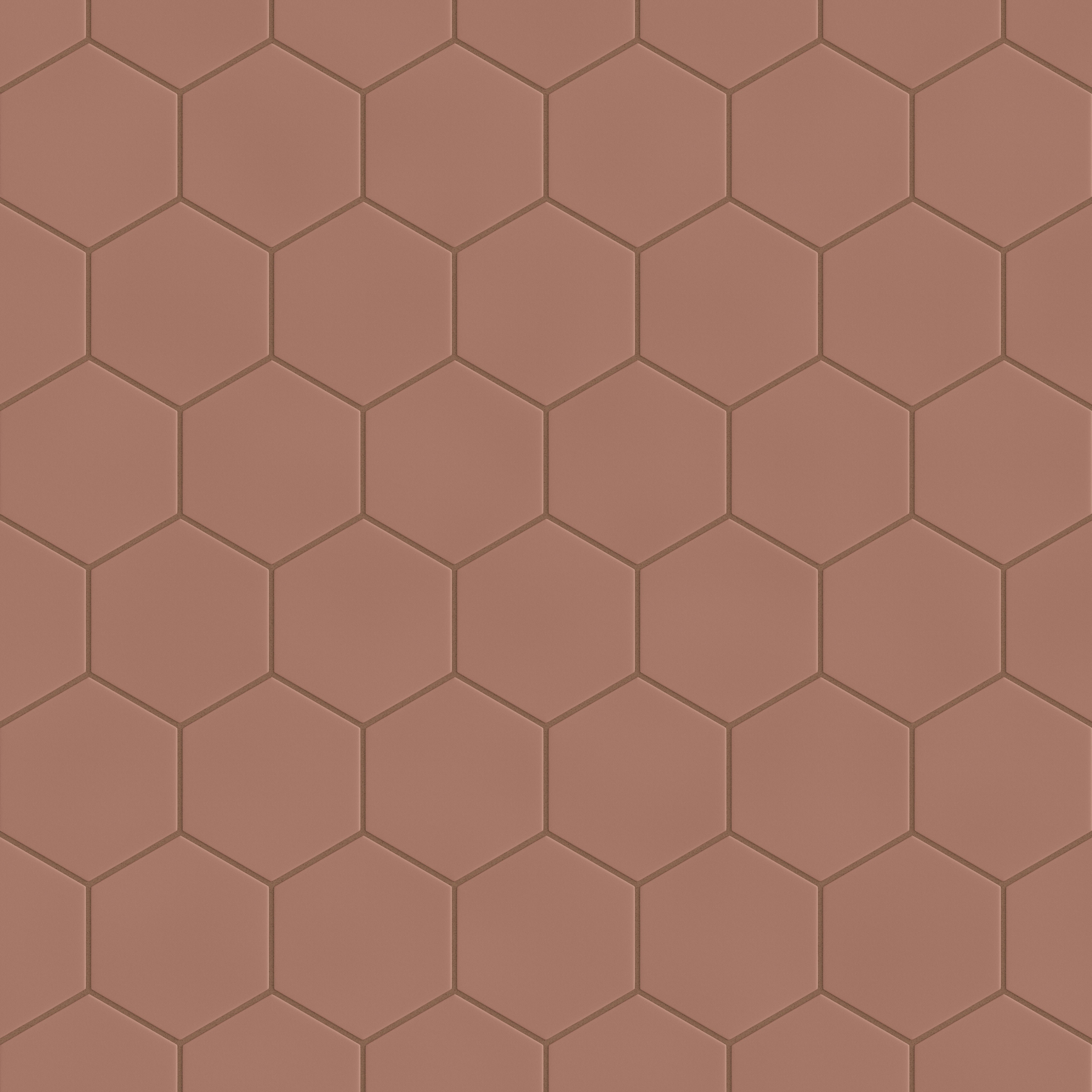 6" Hexagon Original Ceramic Tile in Mauve Matte