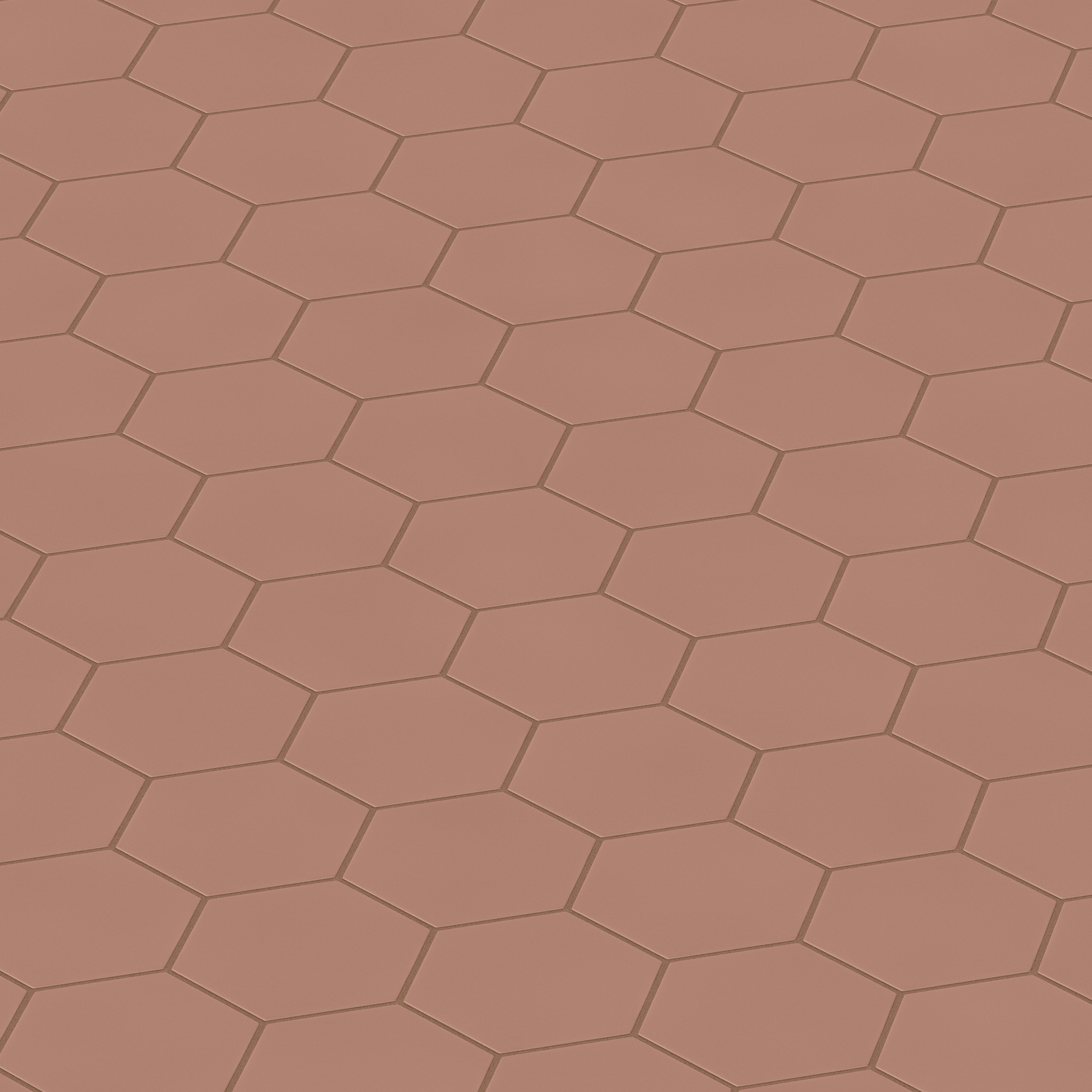 6" Hexagon Original Ceramic Tile in Mauve Matte