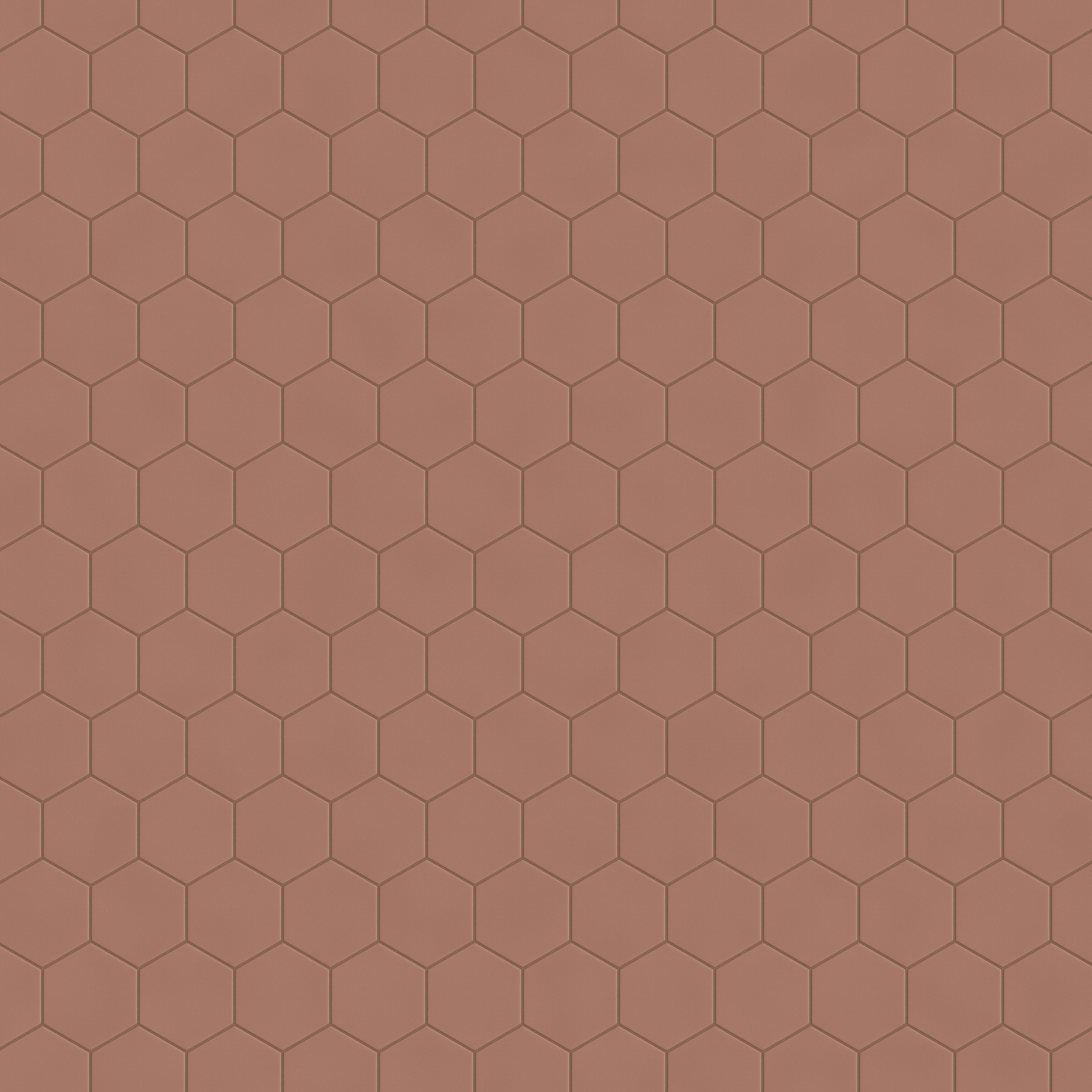 6" Hexagon Original Ceramic Tile in Mauve Matte