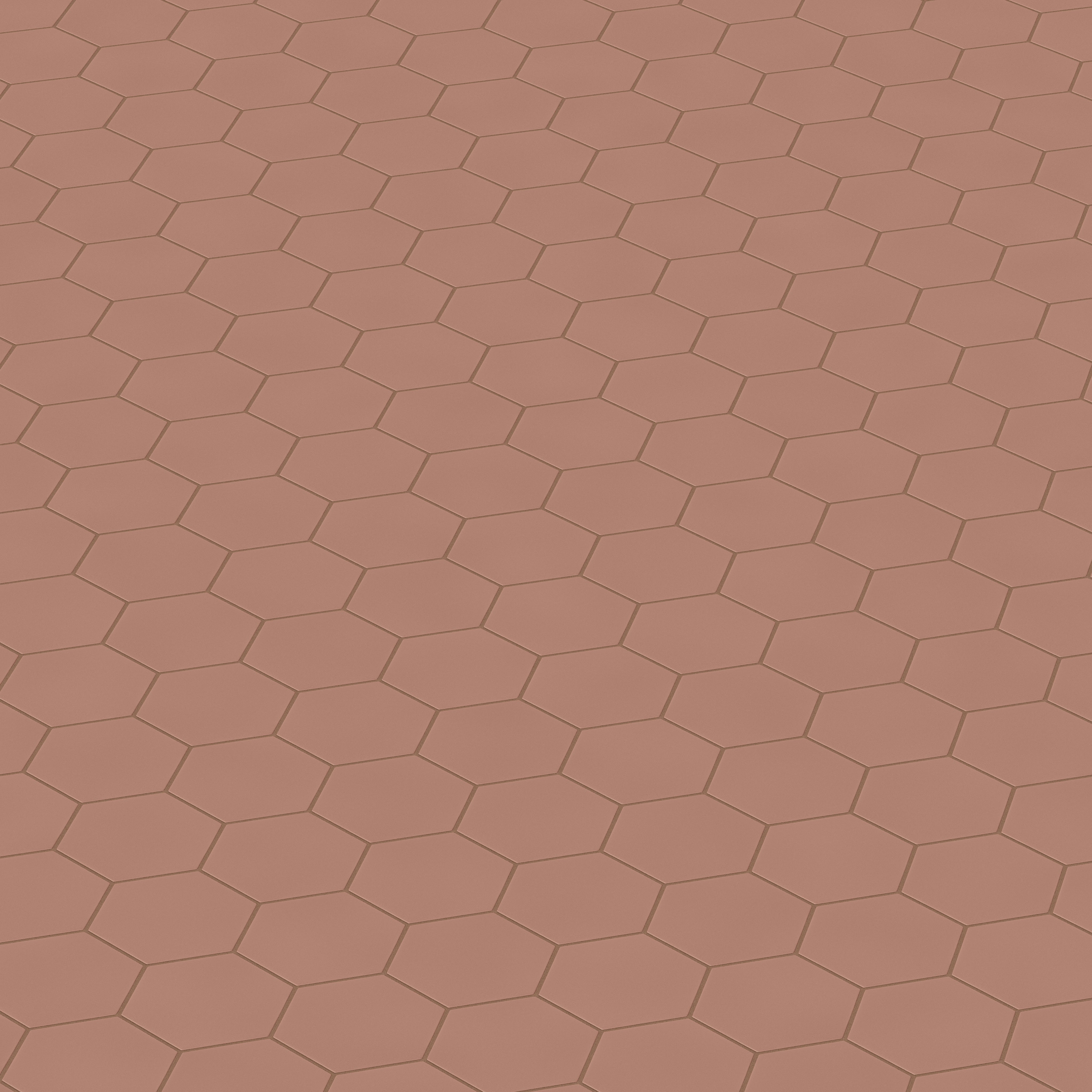 6" Hexagon Original Ceramic Tile in Mauve Matte
