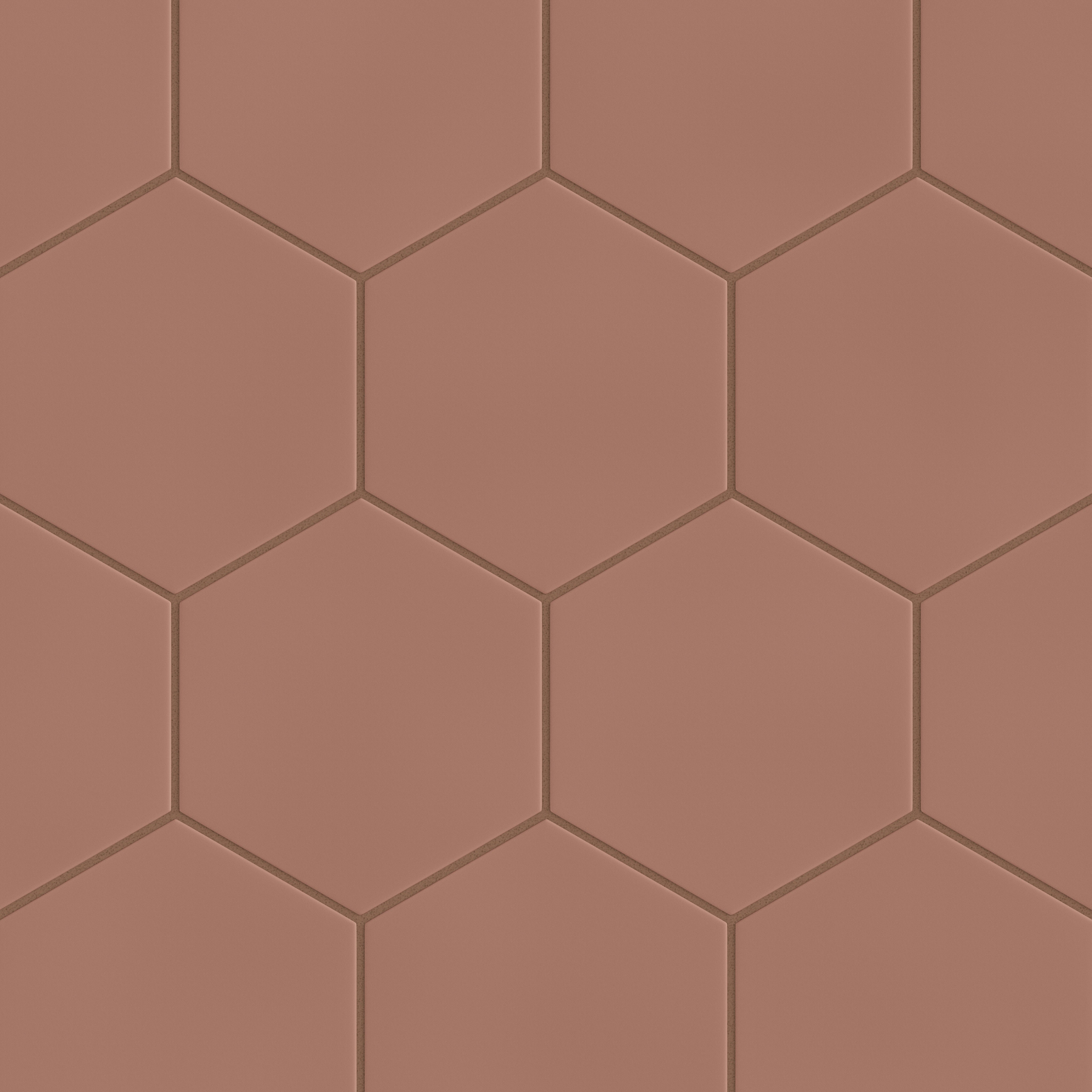8" Hexagon Original Ceramic Tile in Mauve Matte