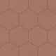 8" Hexagon Original Ceramic Tile in Mauve Matte