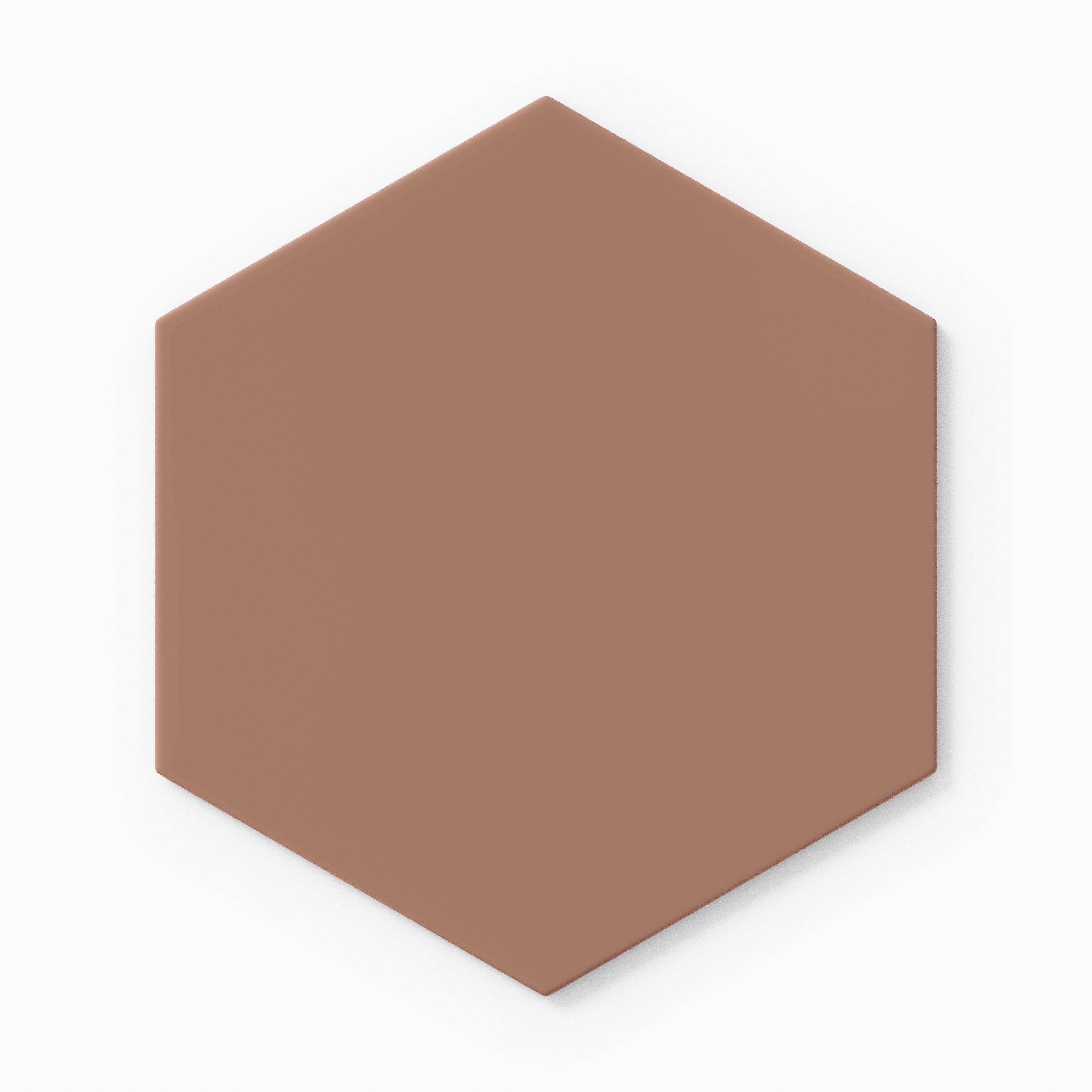 8" Hexagon Original Ceramic Tile in Mauve Matte