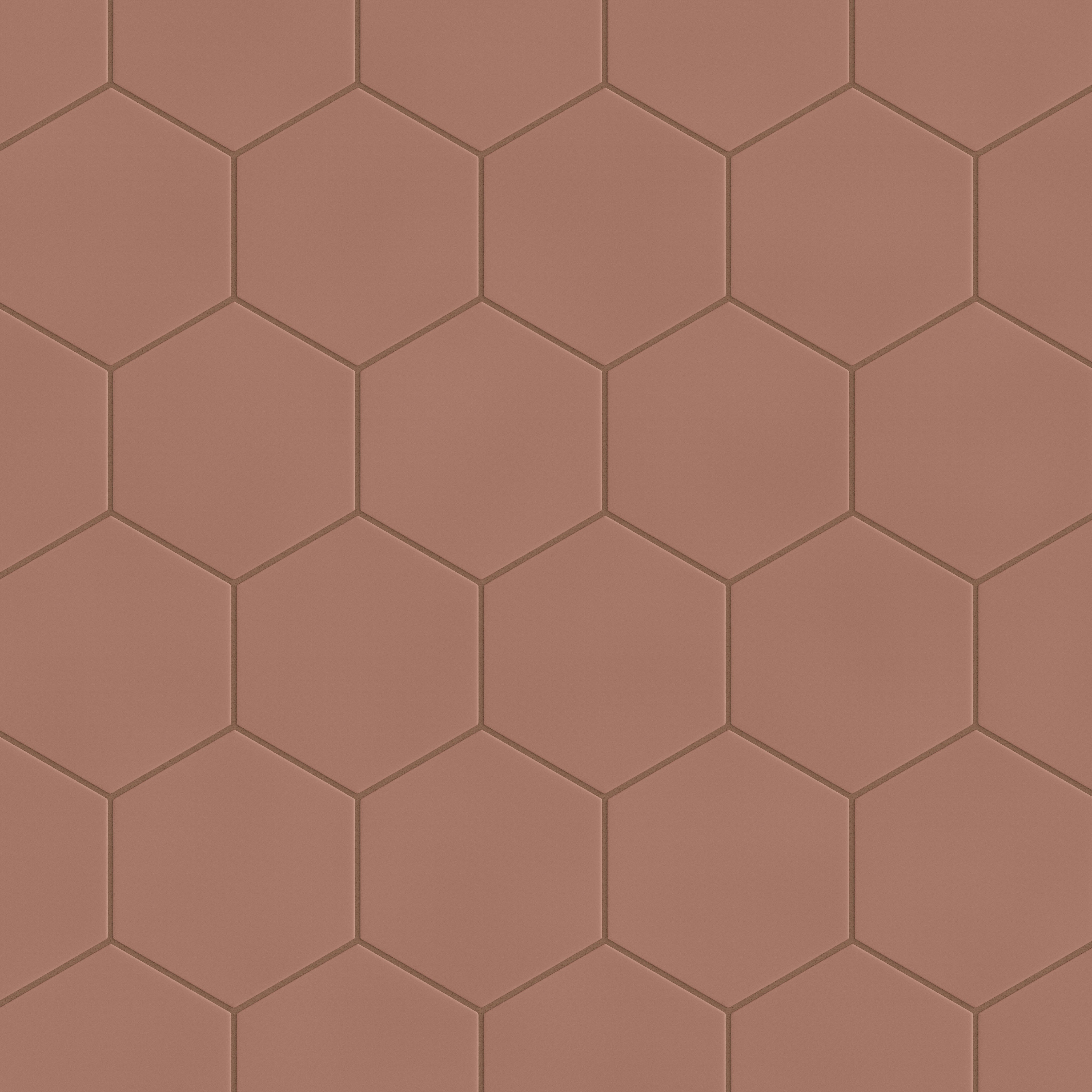 8" Hexagon Original Ceramic Tile in Mauve Matte