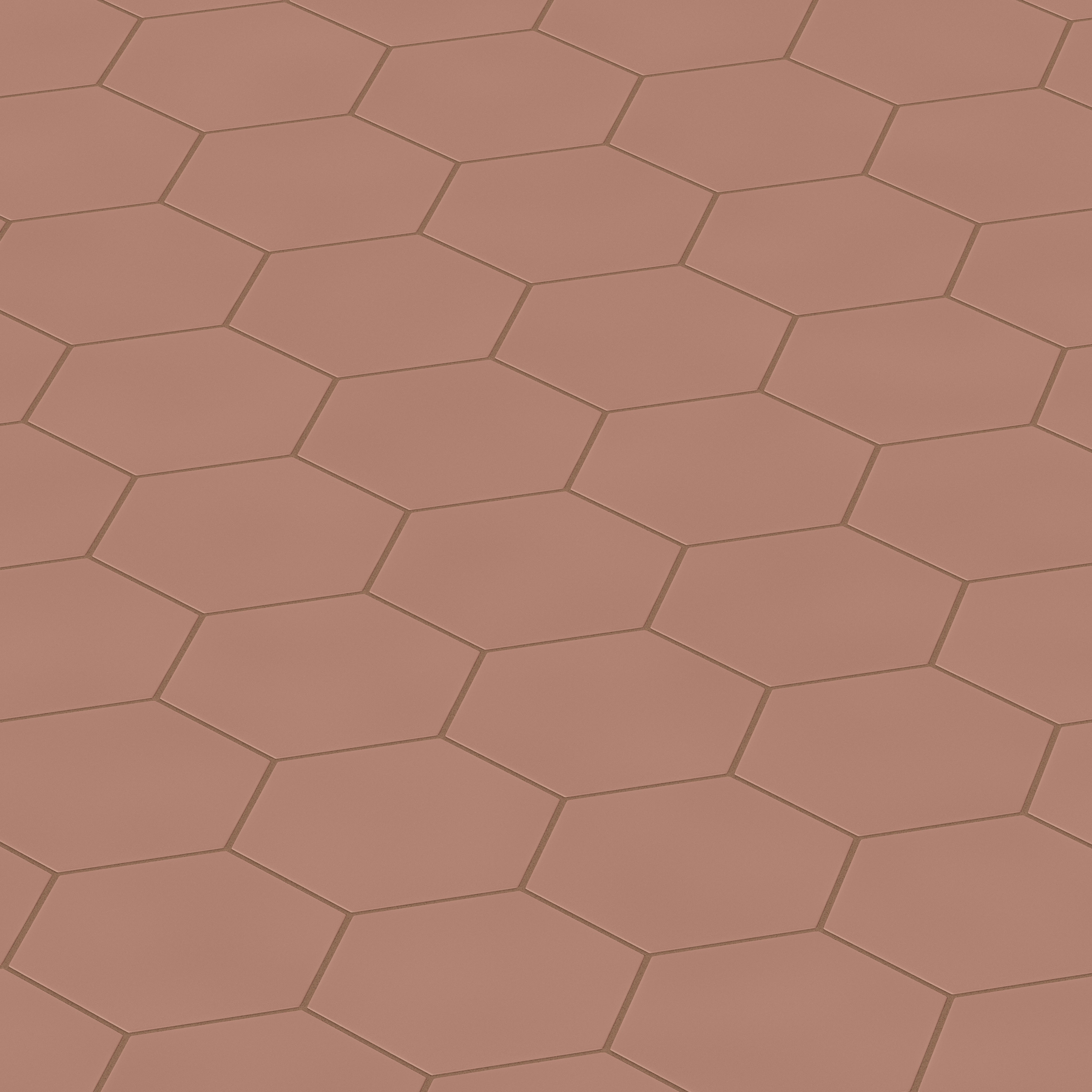 8" Hexagon Original Ceramic Tile in Mauve Matte