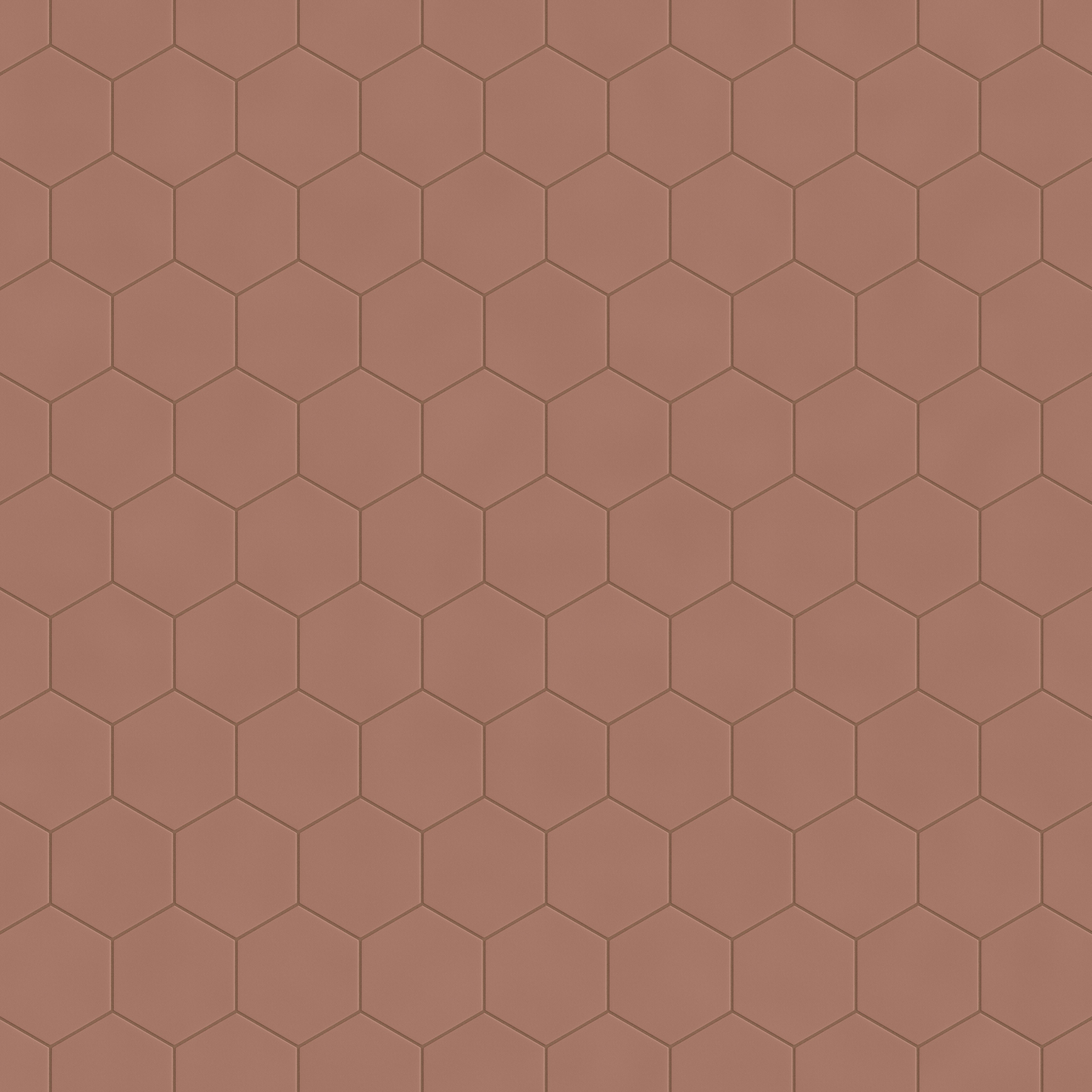 8" Hexagon Original Ceramic Tile in Mauve Matte