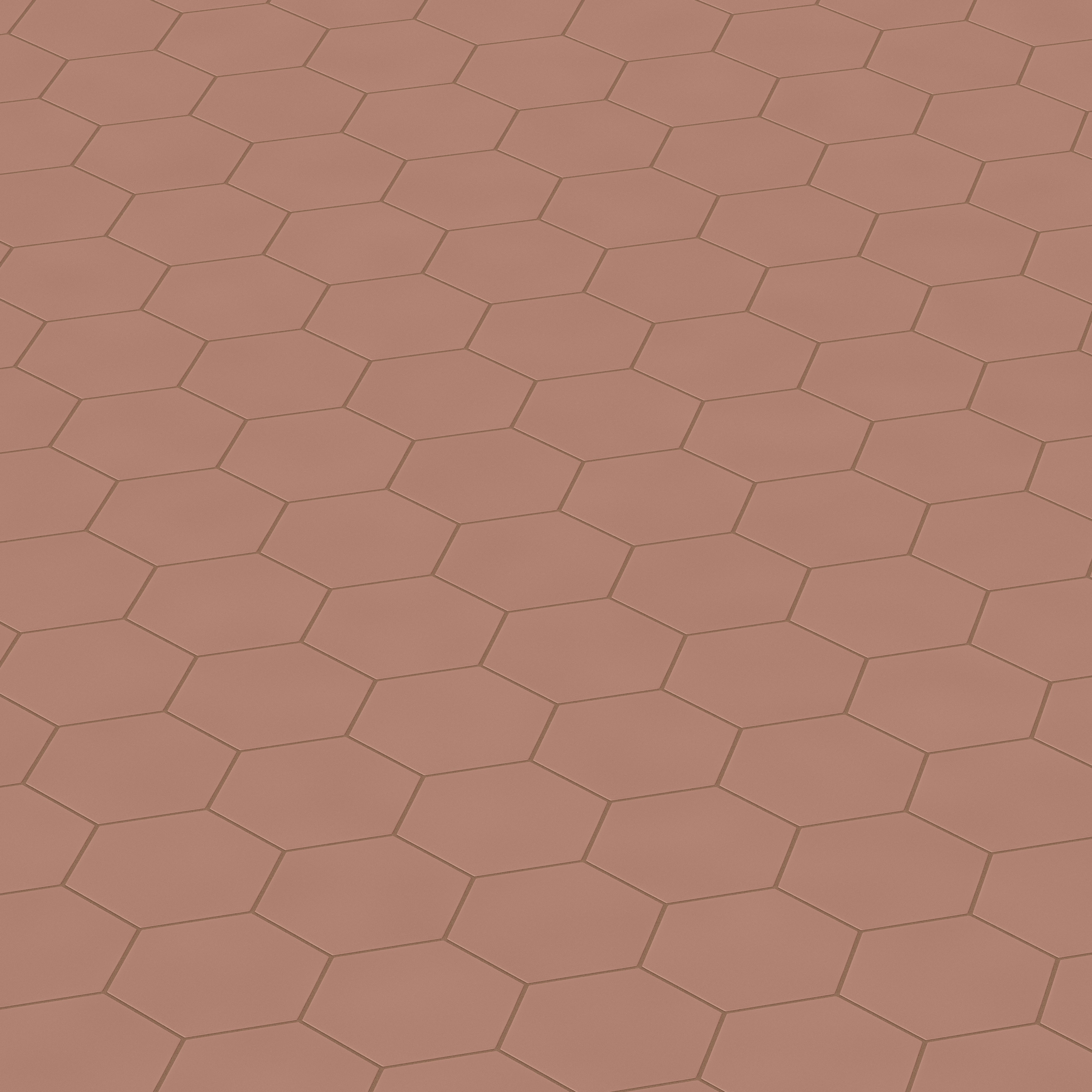 8" Hexagon Original Ceramic Tile in Mauve Matte