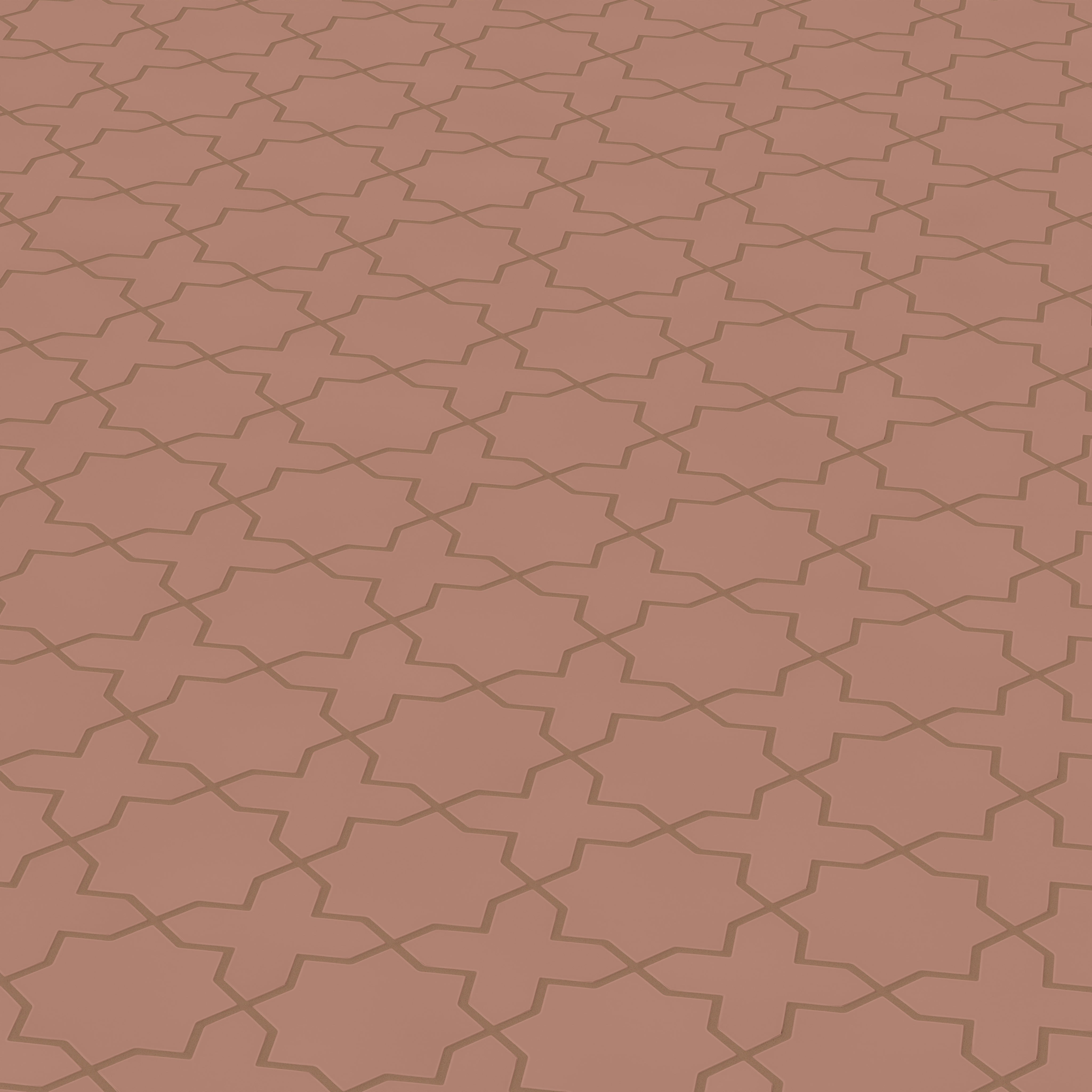 Mini Star & Cross Original Ceramic Tile in Mauve Matte