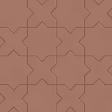 Star & Cross Original Ceramic Tile in Mauve Matte